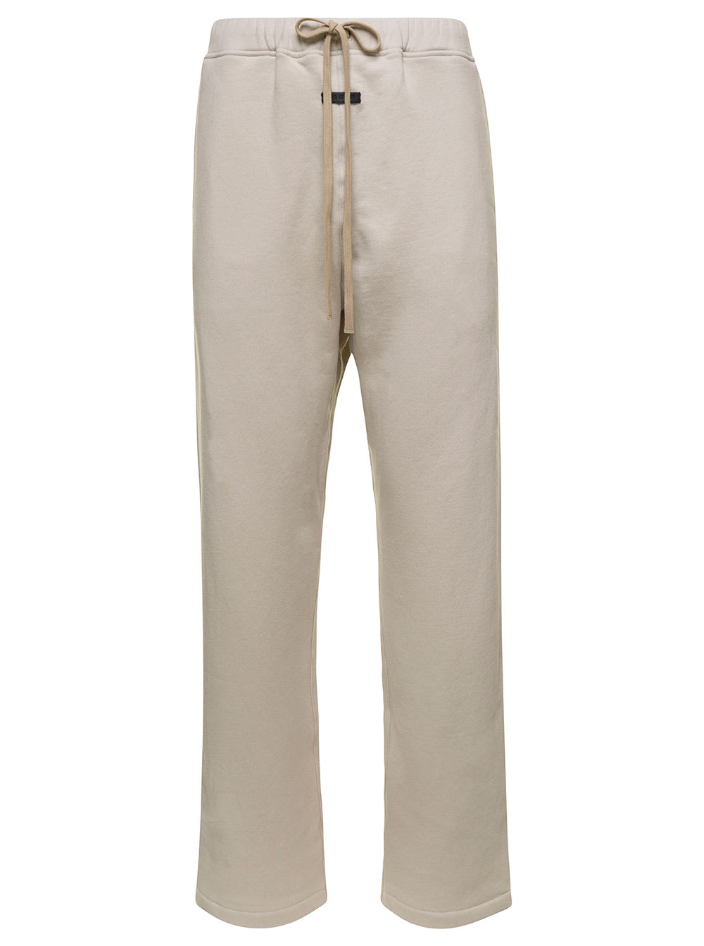 Fear Of God Men's Warm Heather Oatmeal Eternal Brand-patch Cotton-jersey Jogging Bottoms In Beige