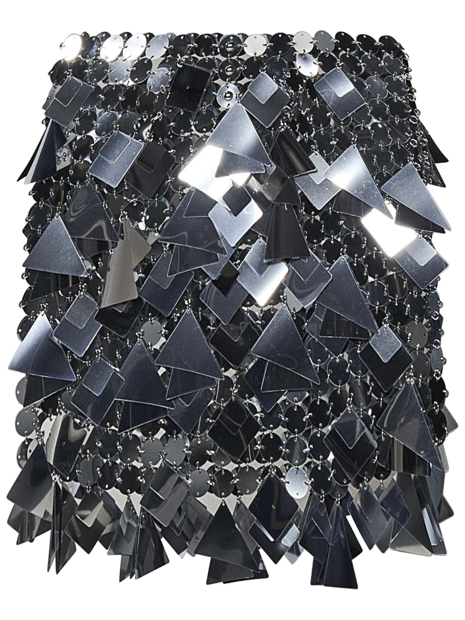 Shop Paco Rabanne Paco Skirt In Silver
