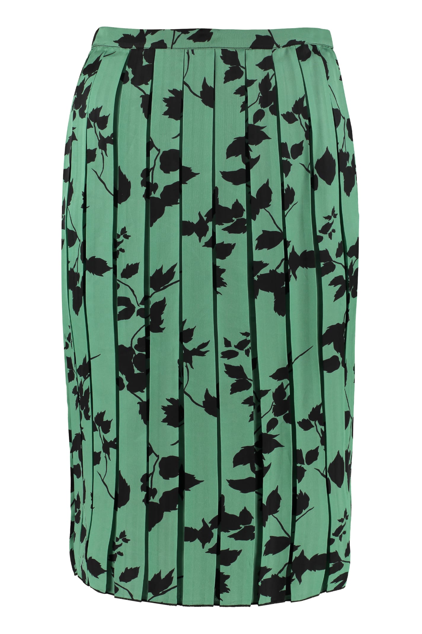 PLAN C PRINTED PLEATED SKIRT,11319279