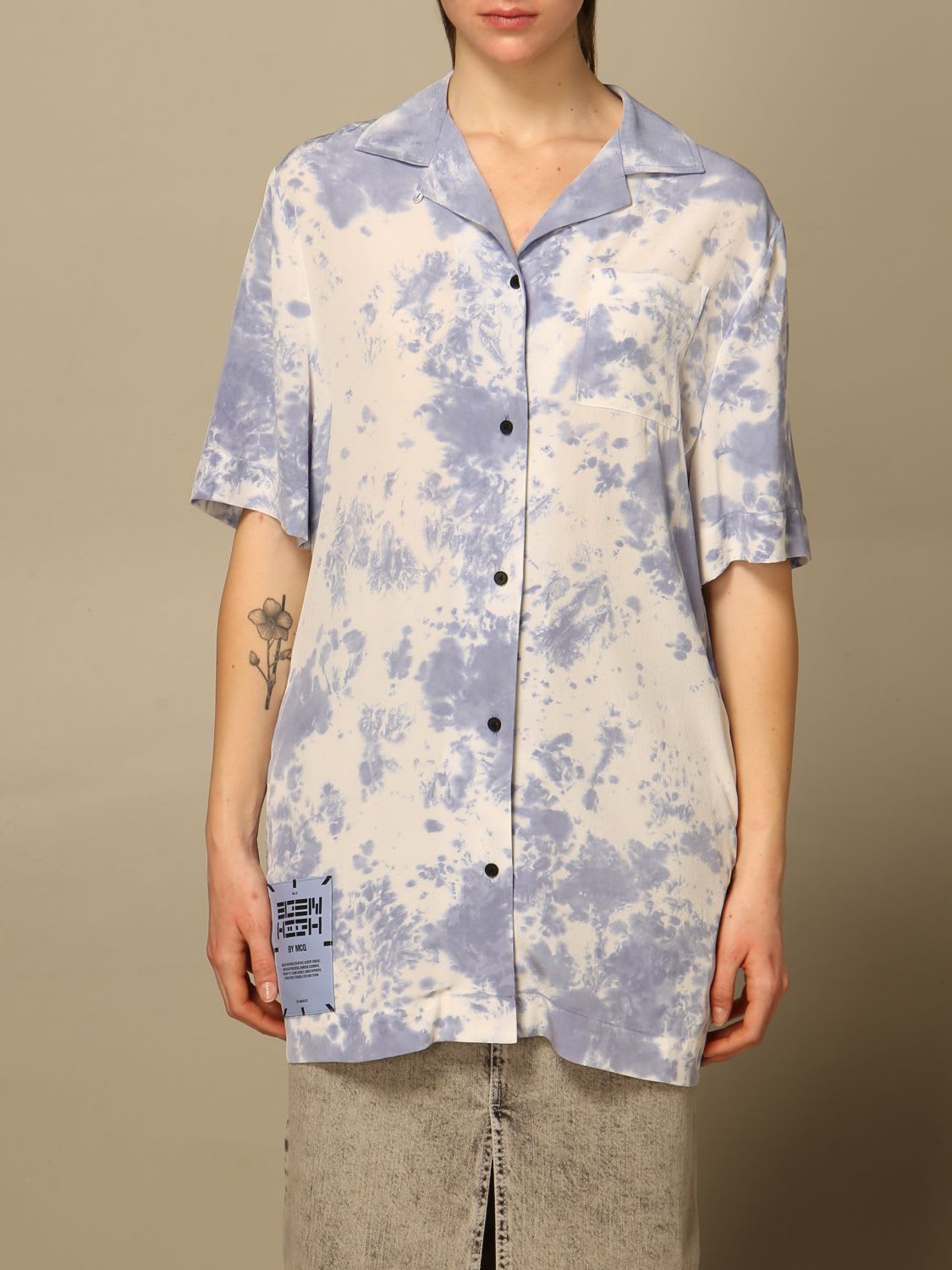 McQ Alexander McQueen Mcq Shirt Eden High Shirt By Mcq In Tie Dye Silk