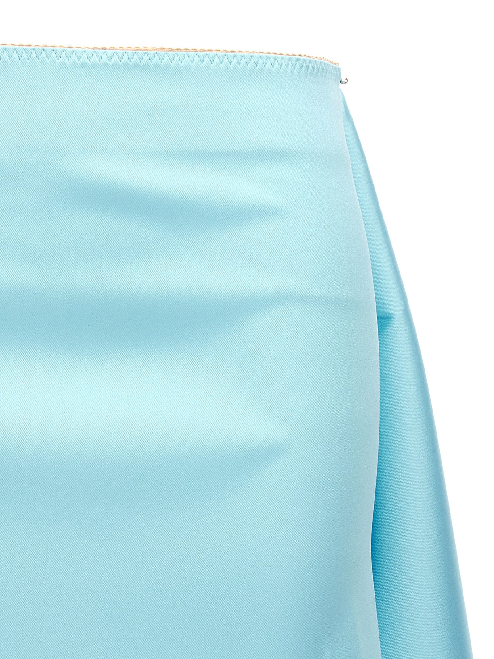 Sportmax Beira Bustled Skirt In Light Blue