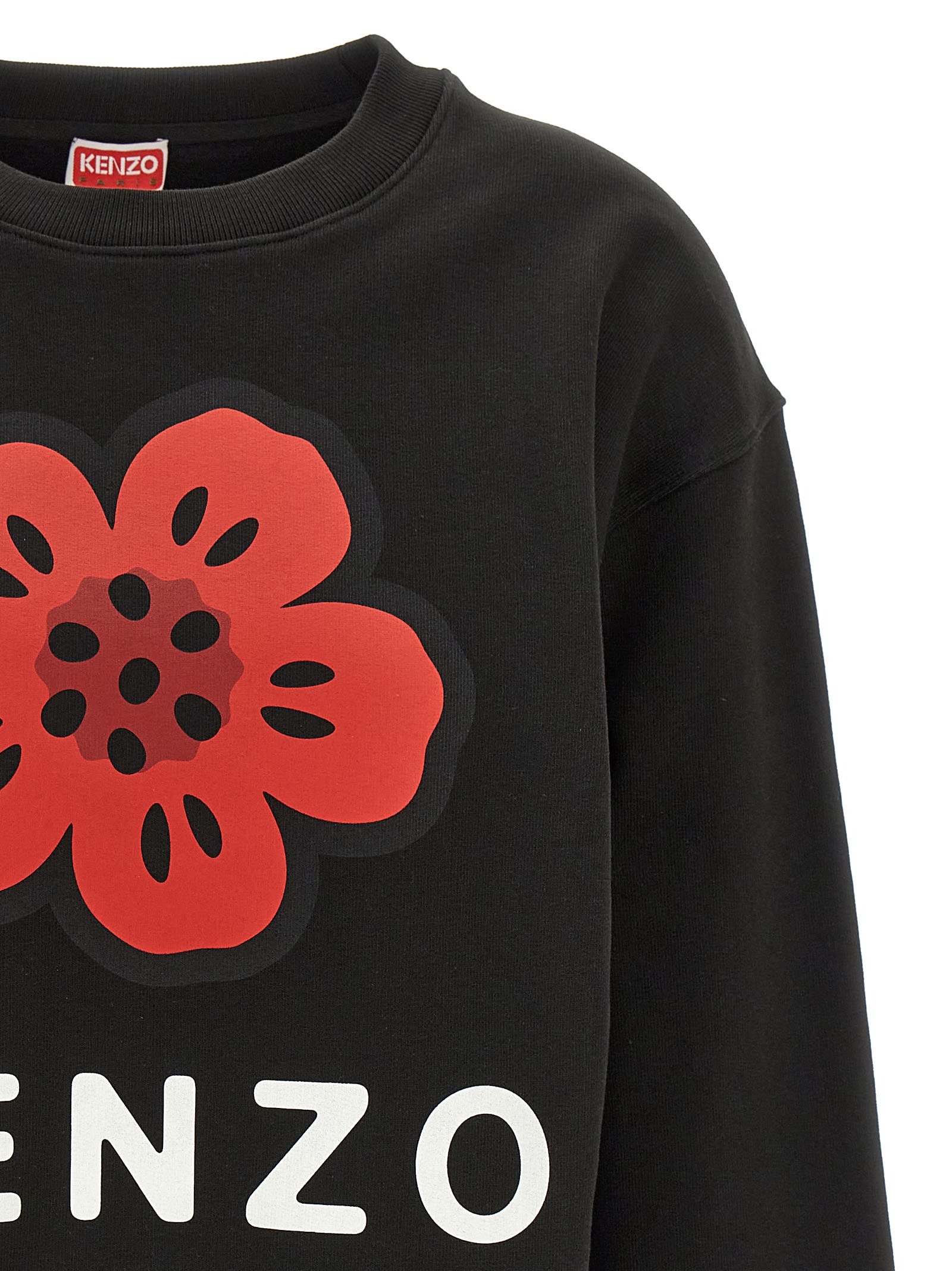 Shop Kenzo Boke Placed Sweatshirt In Black