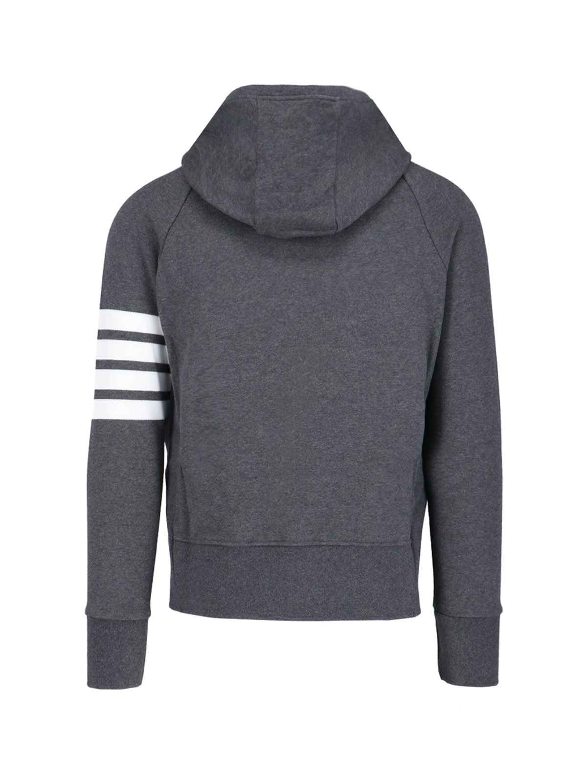 Shop Thom Browne 4-bar Zip Sweatshirt In Gray