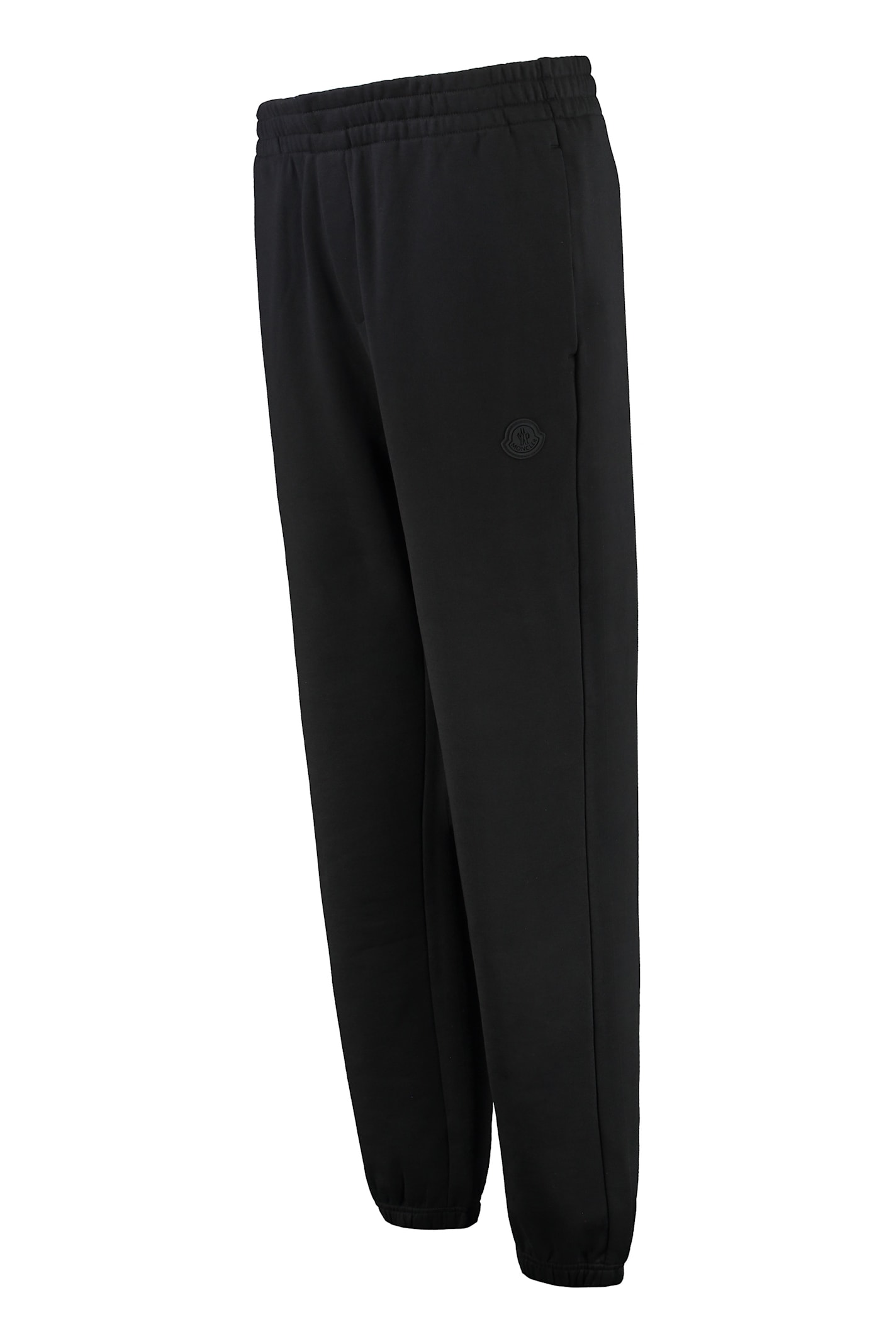 Moncler Comfortable Cotton Joggers Featuring Pockets In Black