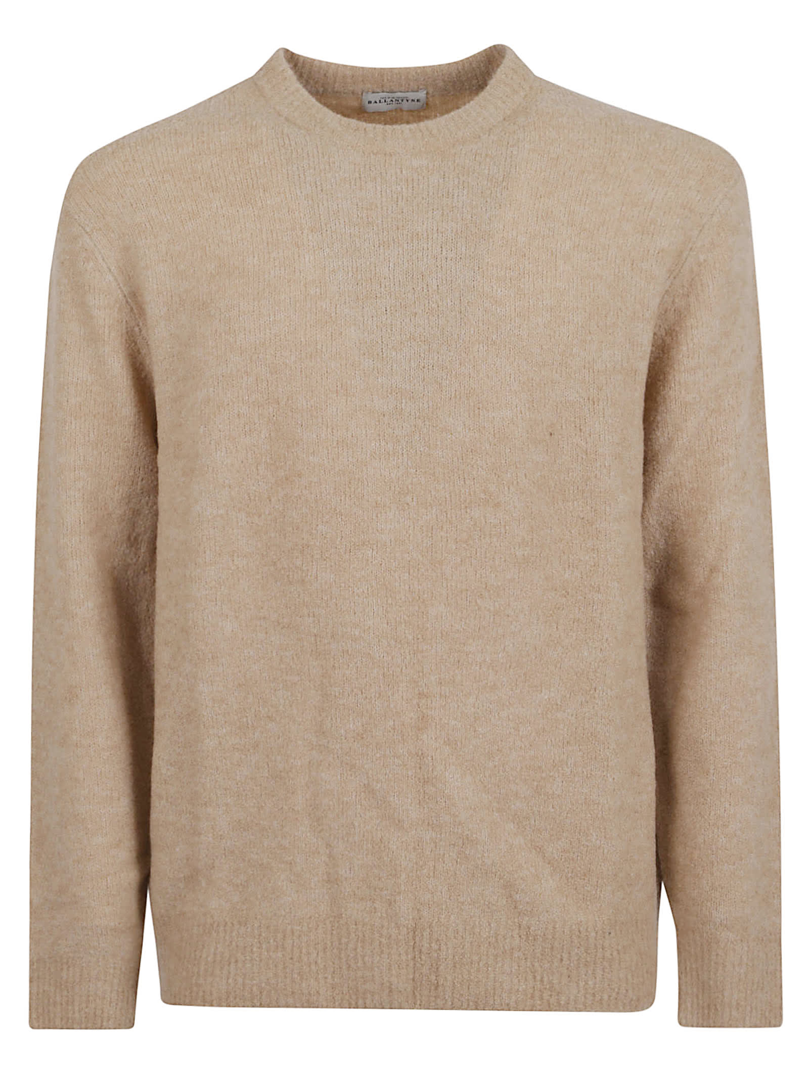 Ballantyne Crew-neck Fine-knit Jumper In Neutral