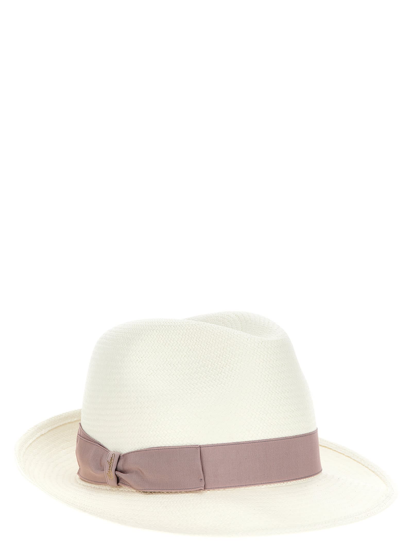 Borsalino Panamanian Soft-rimmed Hat In White