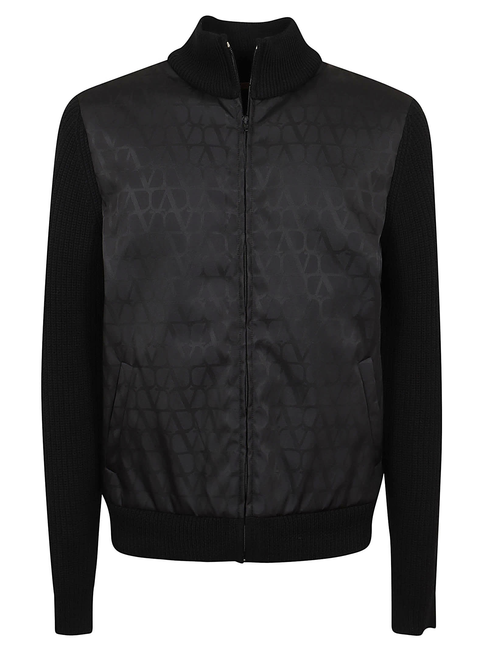 Shop Valentino Toile Iconographe Wool Jacket In Black