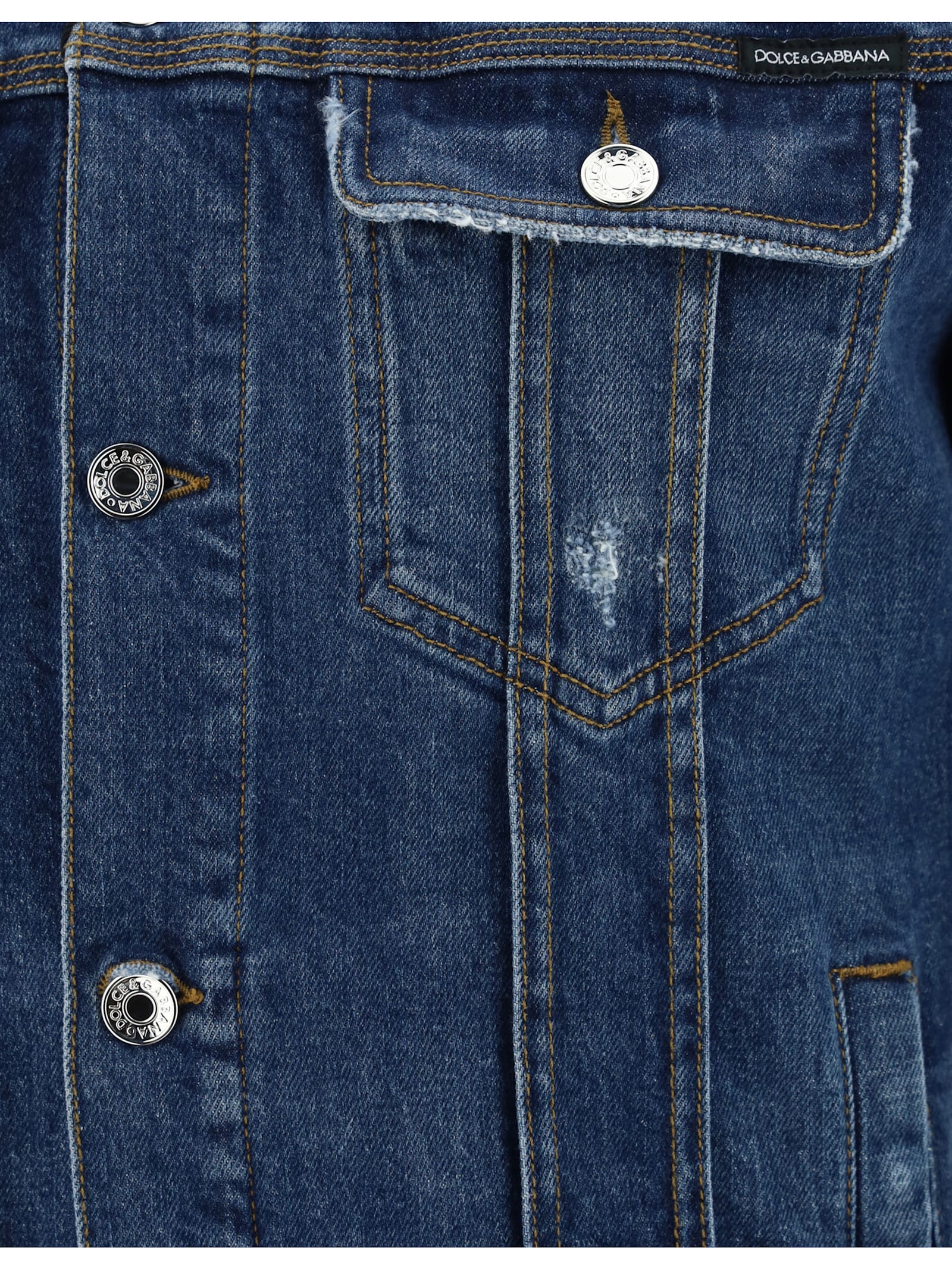 Shop Dolce & Gabbana Denim Jacket In Variante Abbinata