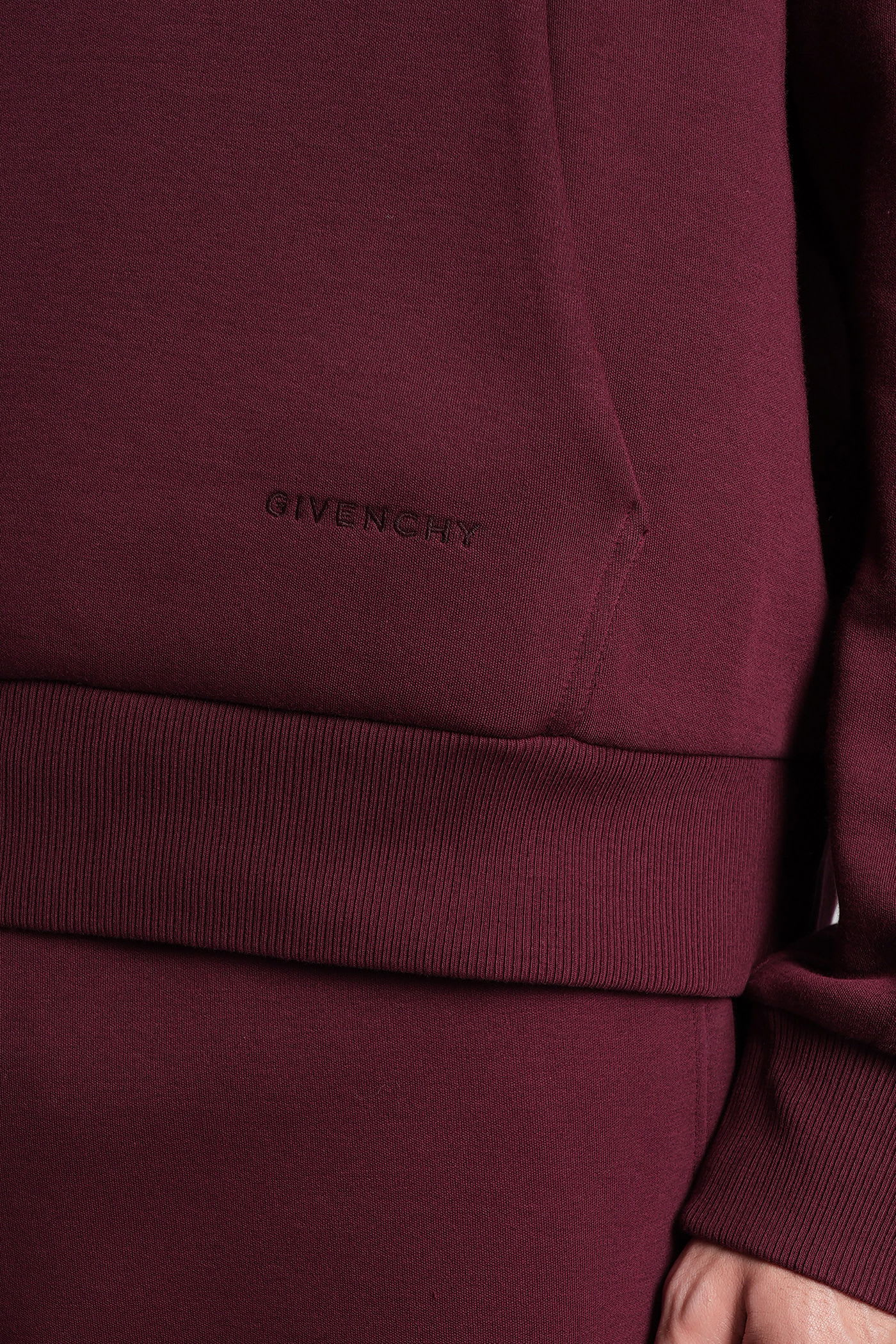 Givenchy Sweatshirt In Bordeaux Cotton In Burgundy