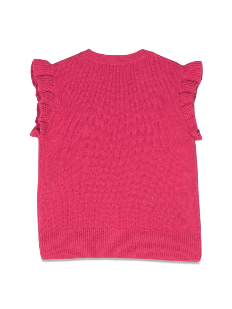 Shop Il Gufo Tricot Vest. In Fuchsia