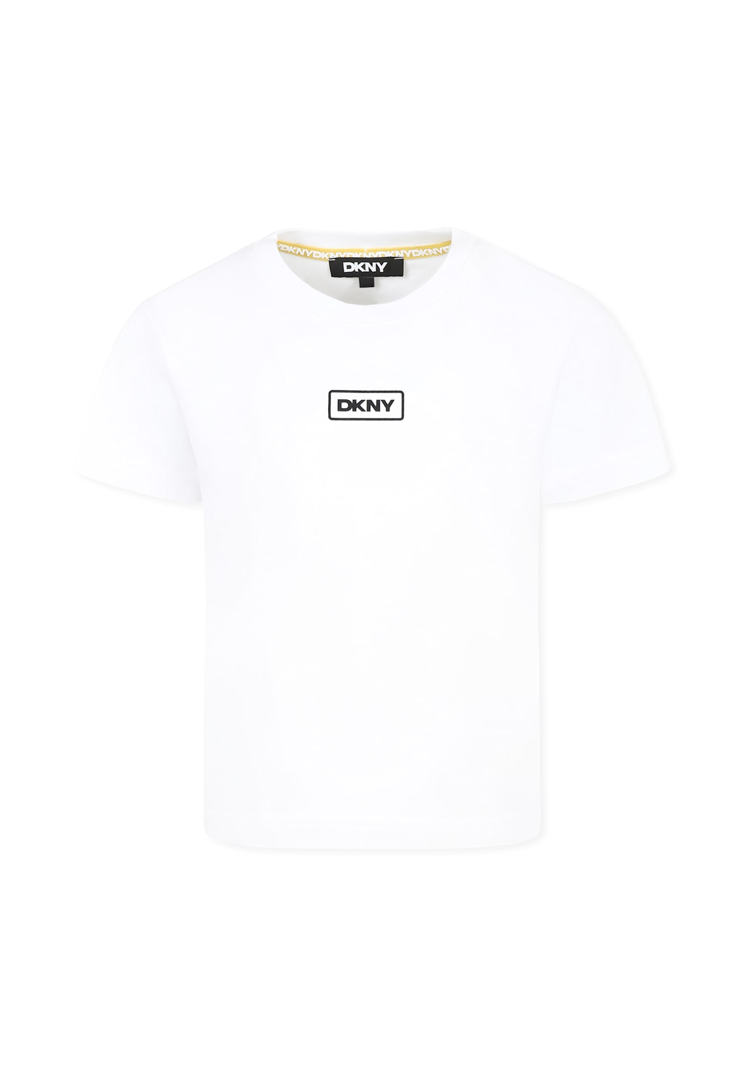 Dkny White T-shirt For Girl With Logo In White