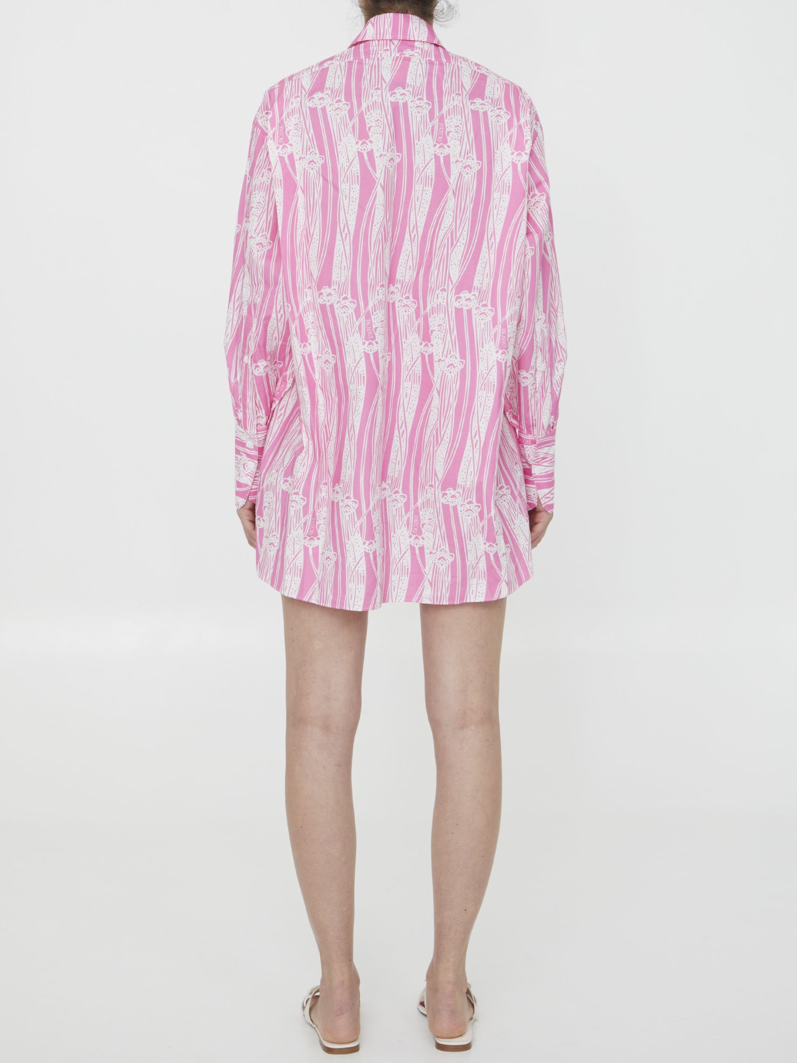 Patou Abstract-print Mini Shirtdress In 5054