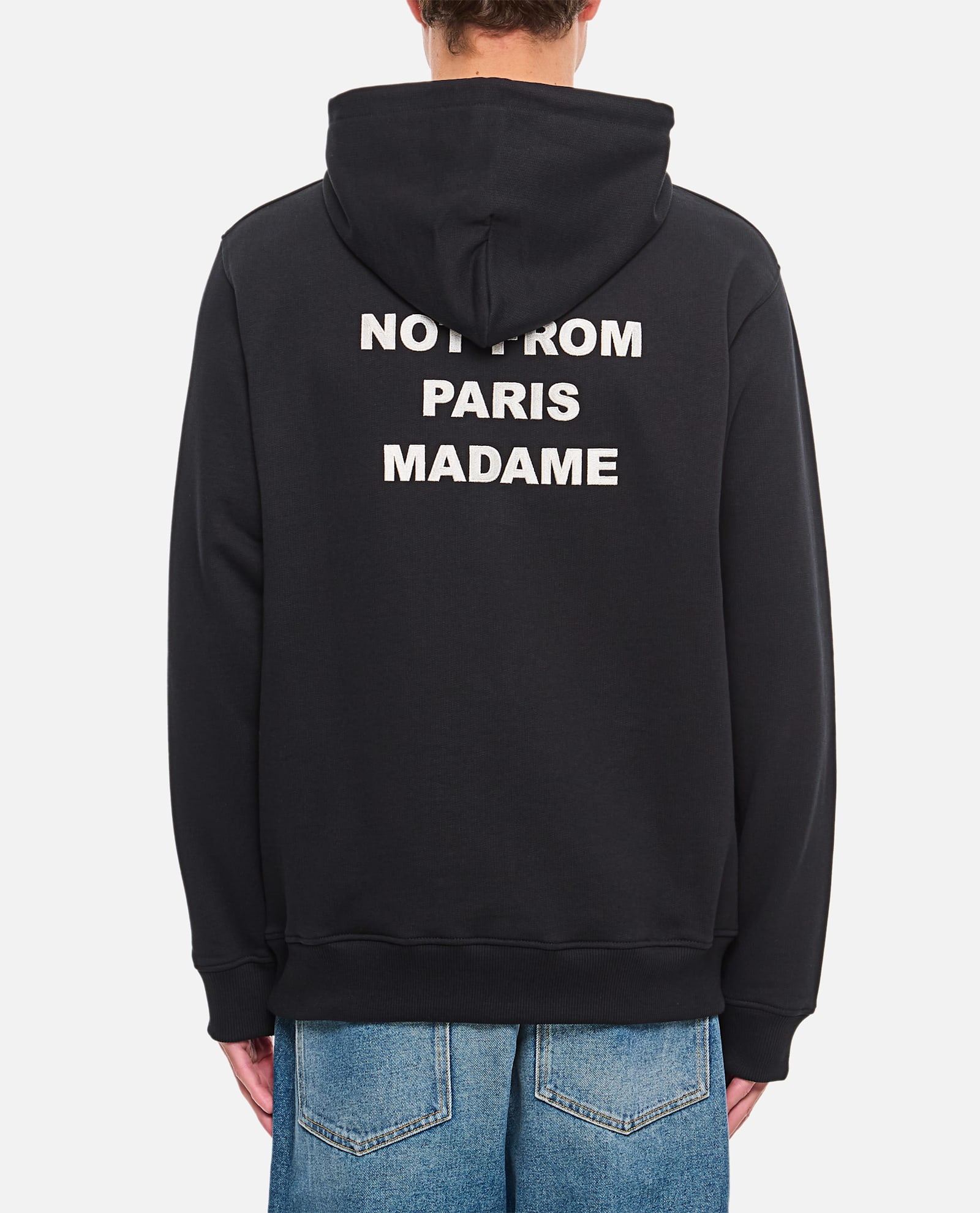 Drôle De Monsieur Le Hoodie Slogan Sweatshirt In Black