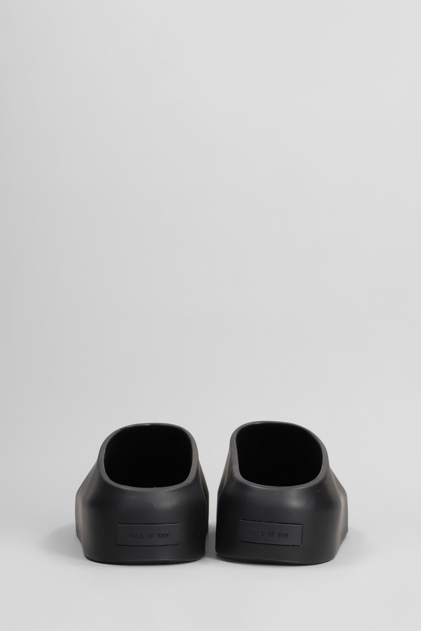 Shop Fear Of God California 2.0 Slipper-mule In Black Rubber/plasic