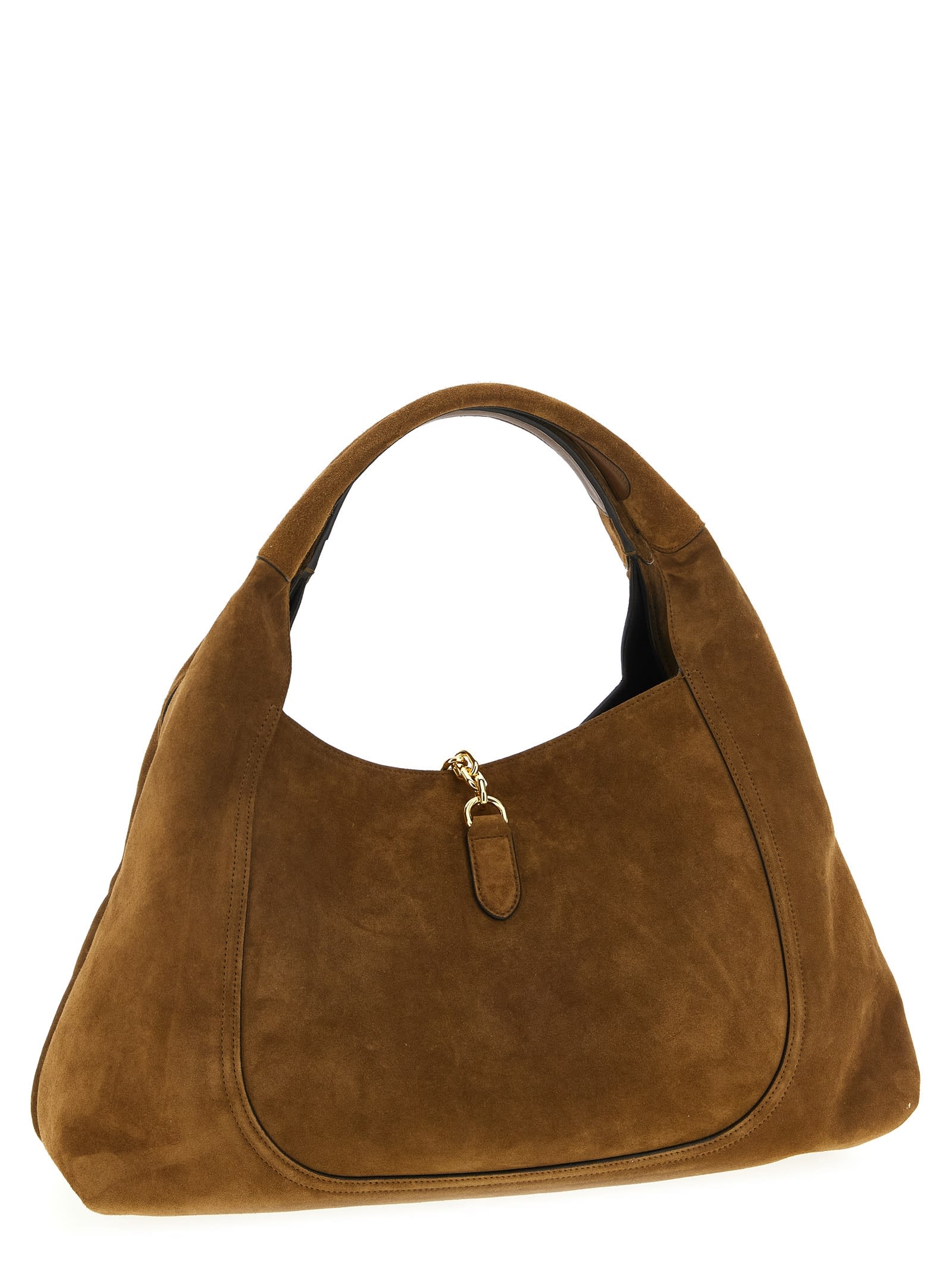 Gucci Softbit Maxi Shoulder Bag In Brown