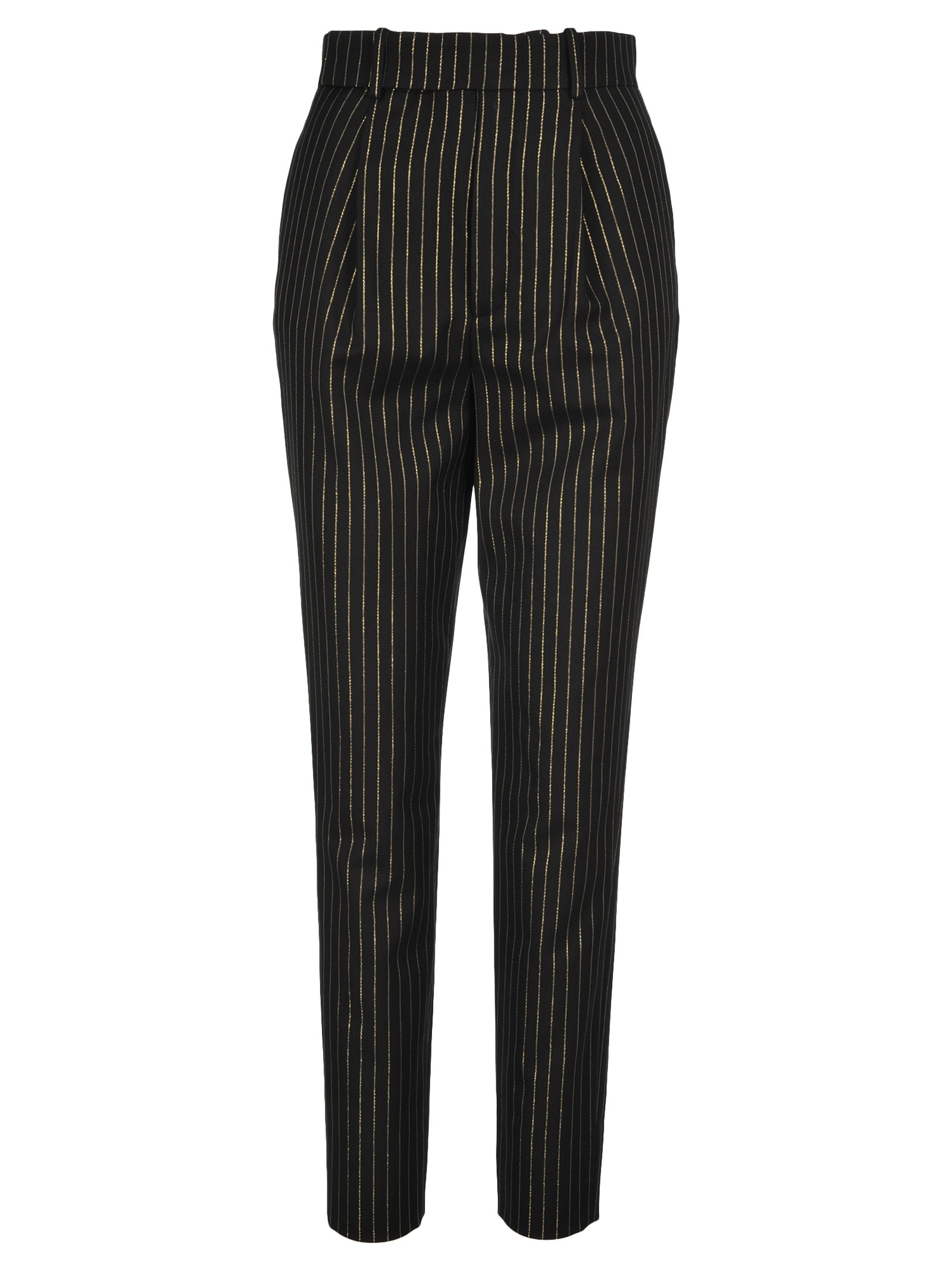 black and gold striped pants