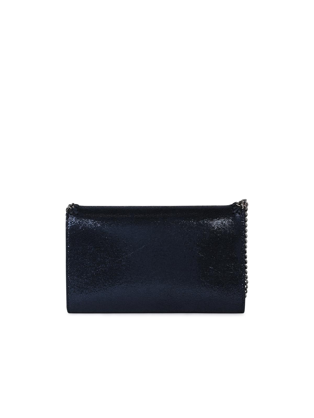 Shop Stella Mccartney Falabella Bright Blue Recycled Polyester Mini Crossbody Clutch