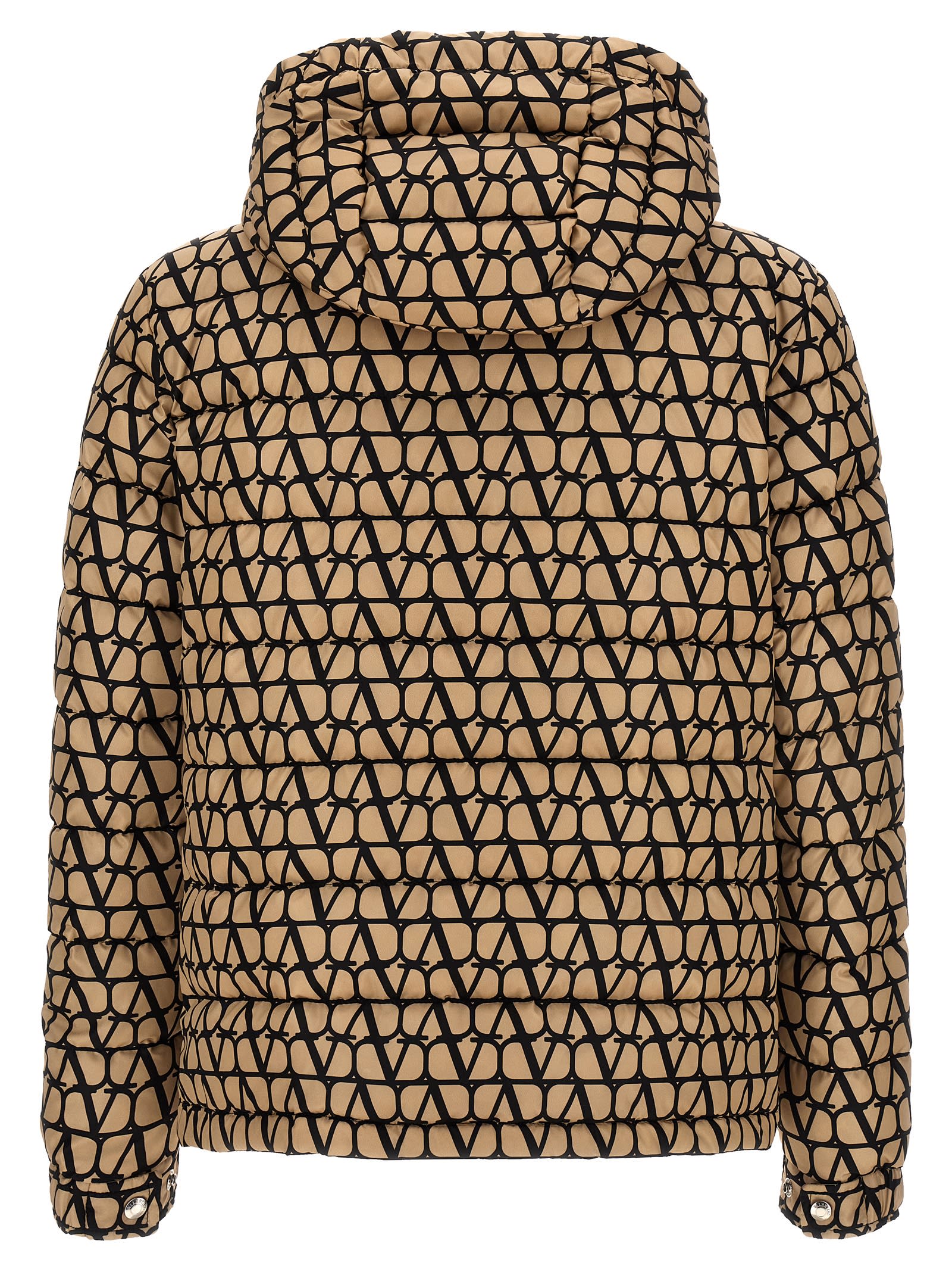 Toile Iconographe Reversible Wool Coat in Beige - Valentino