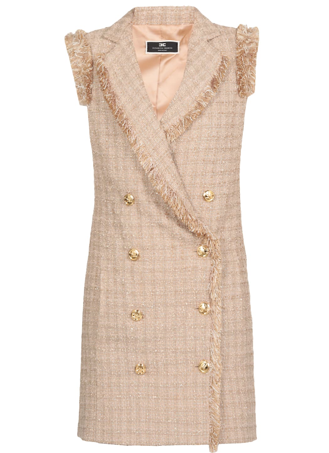 Elisabetta Franchi Tweed Double Breasted Dress