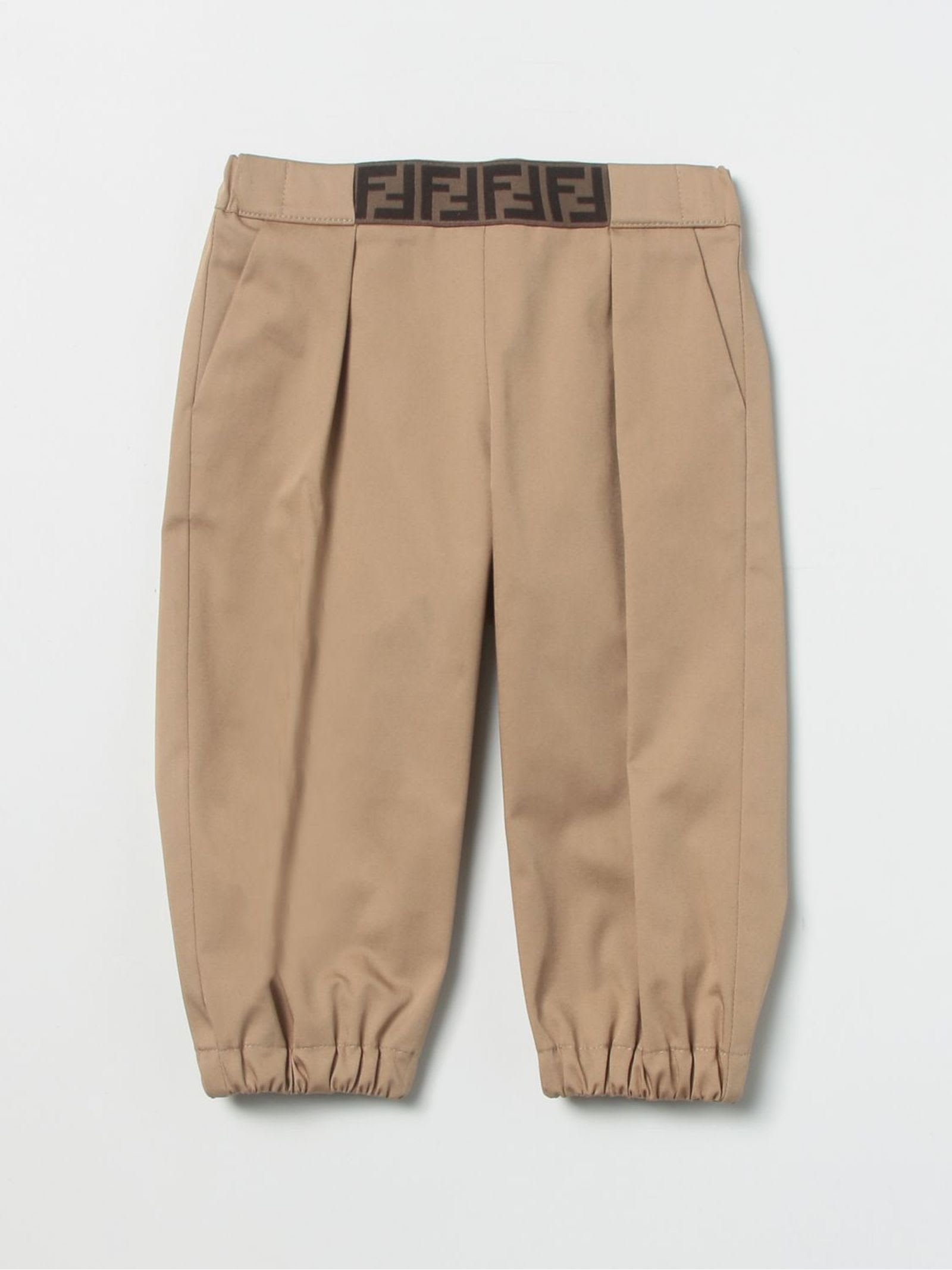Fendi Brown Cotton Trousers