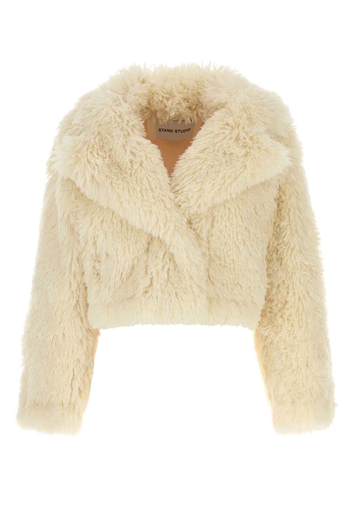 Ivory Samara Eco Fur Coat