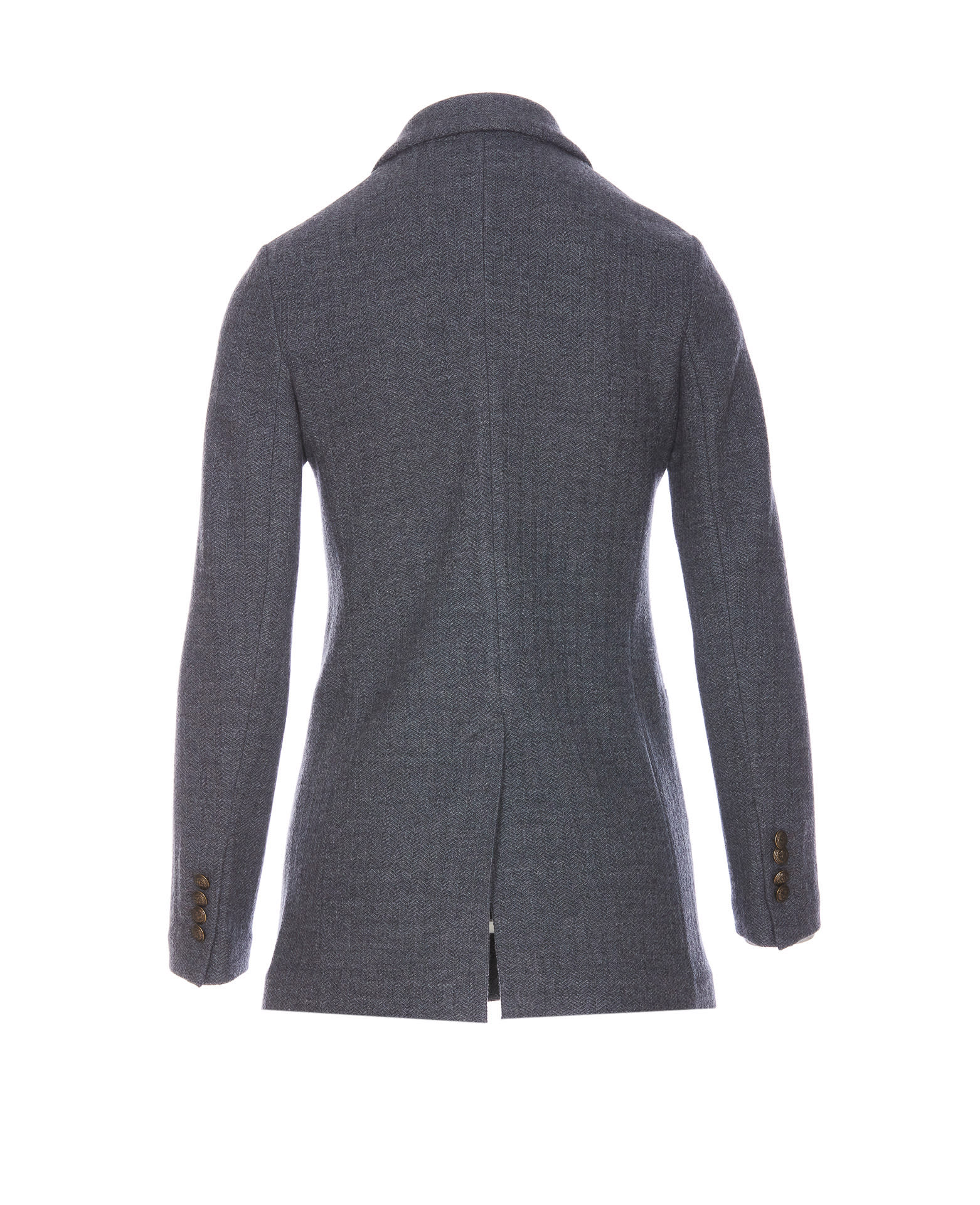 Shop Circolo 1901 Double Breasted Button Jacket In Grey