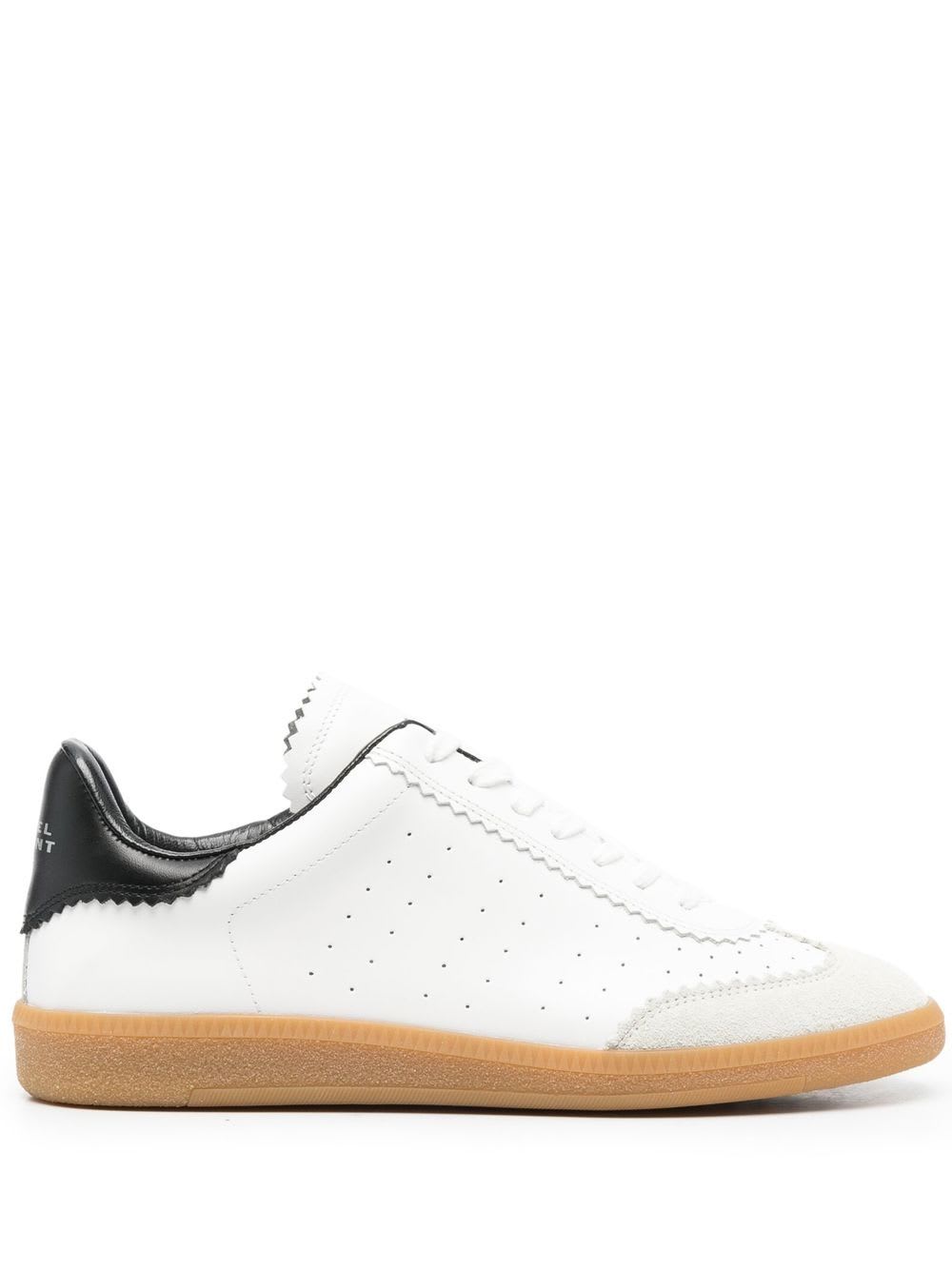 Isabel Marant Low-top Sneaker With Perforated White Leather Upper In Multi