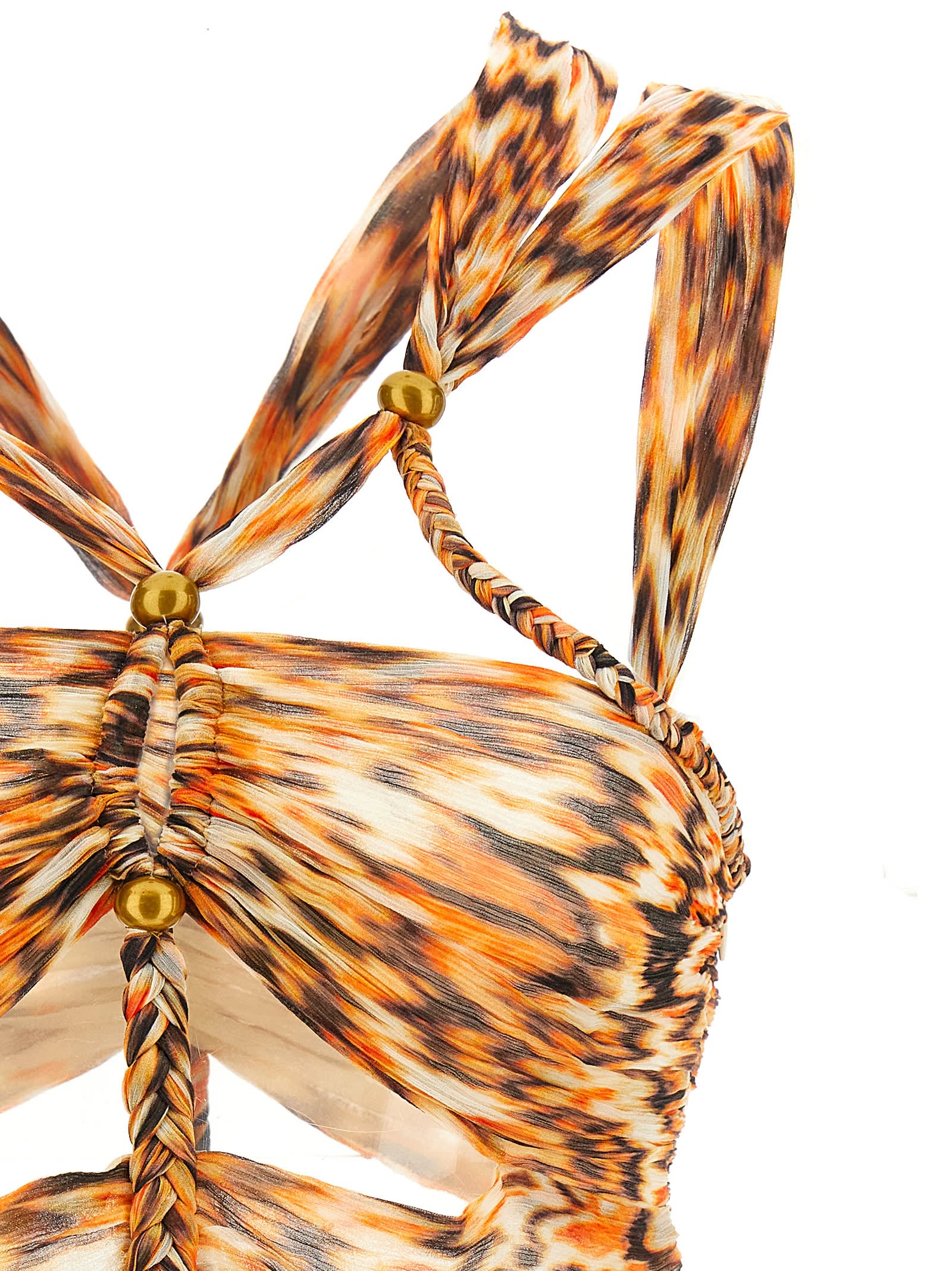Isabel Marant 'braided Straps Cut-out Fitted Top'
