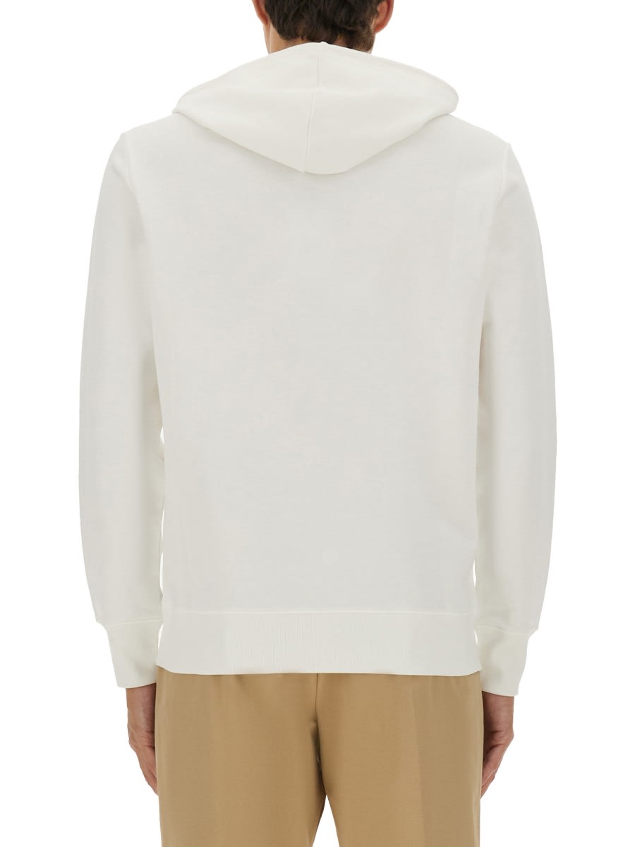 Ps By Paul Smith Ps Paul Smith Zebra Patch Hoodie In White