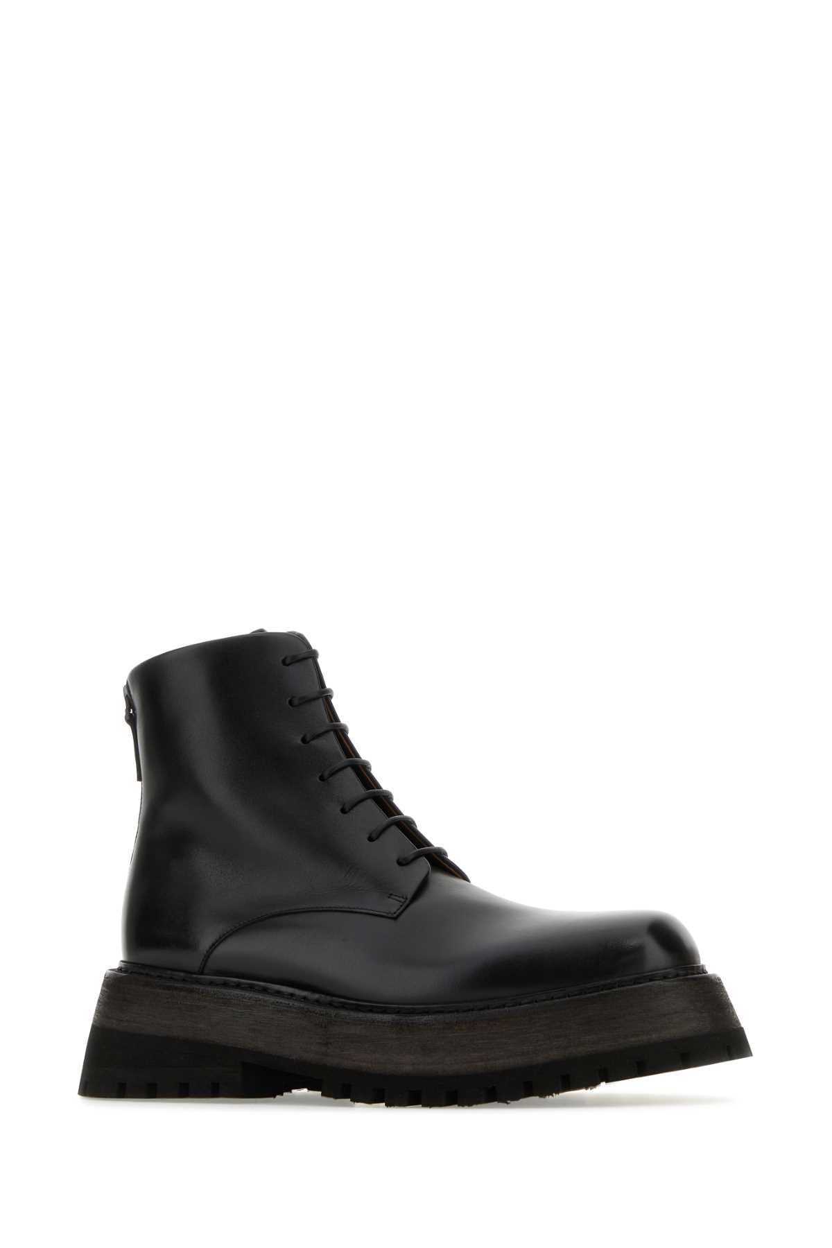 Shop Marsèll Black Leather Ankle Boots