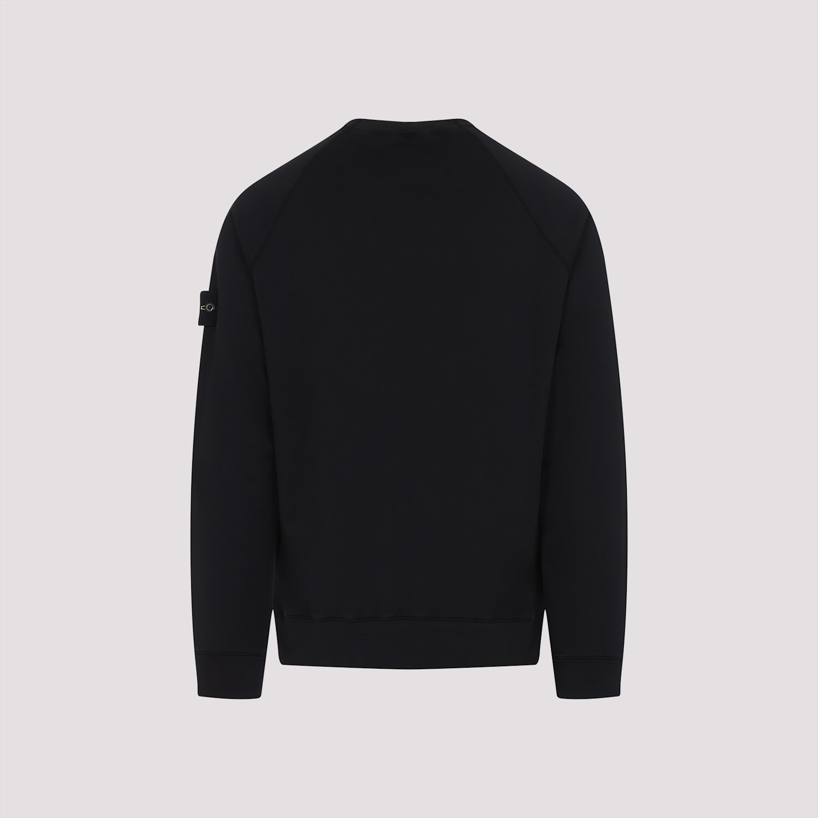 Shop Stone Island Cotton Sweatshirt In Black
