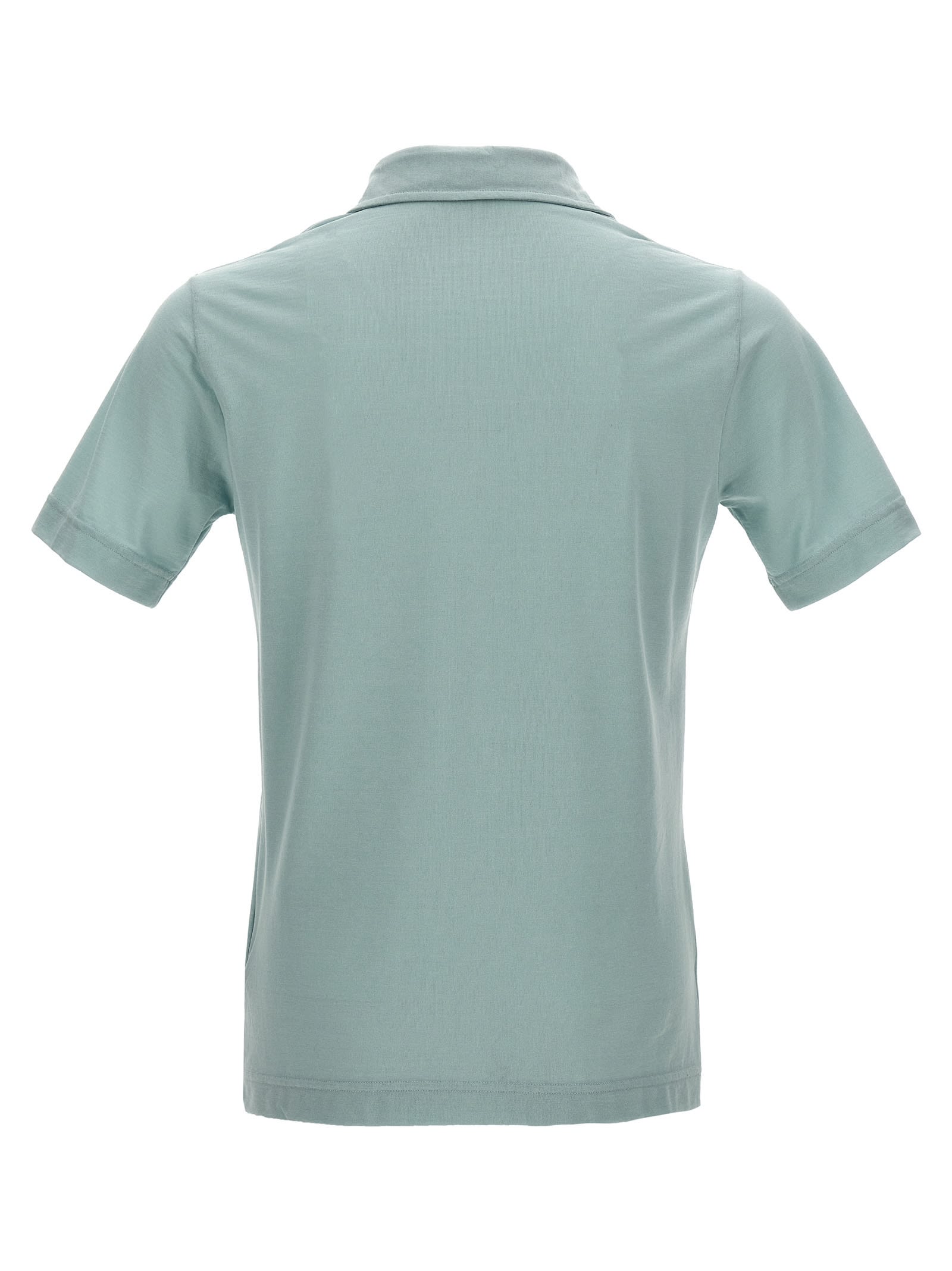 Shop Zanone Ice Cotton Polo Shirt In Ceruleo