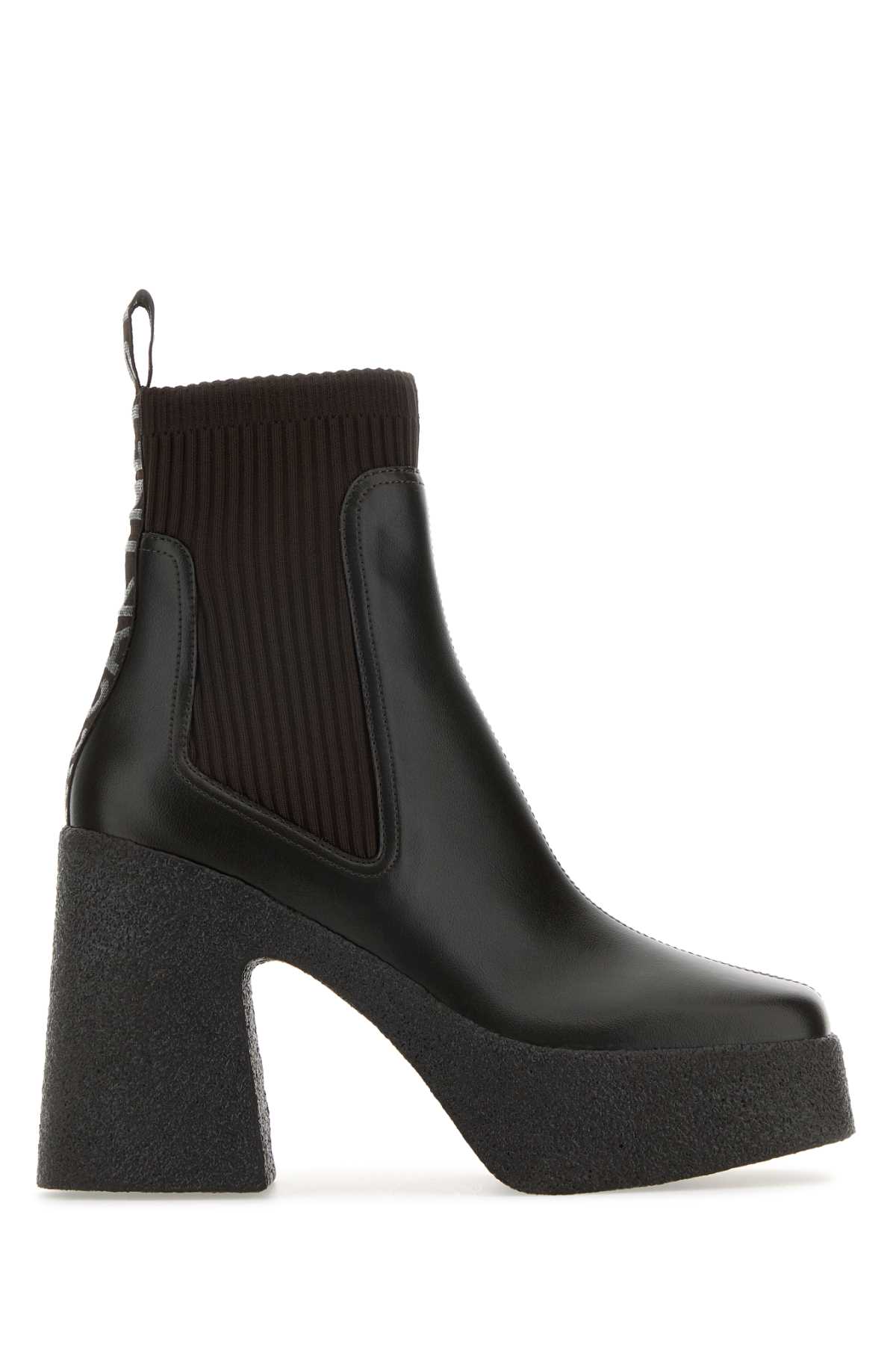 Shop Stella Mccartney Dark Brown Alter Mat Skyla Ankle Boots In Ebony