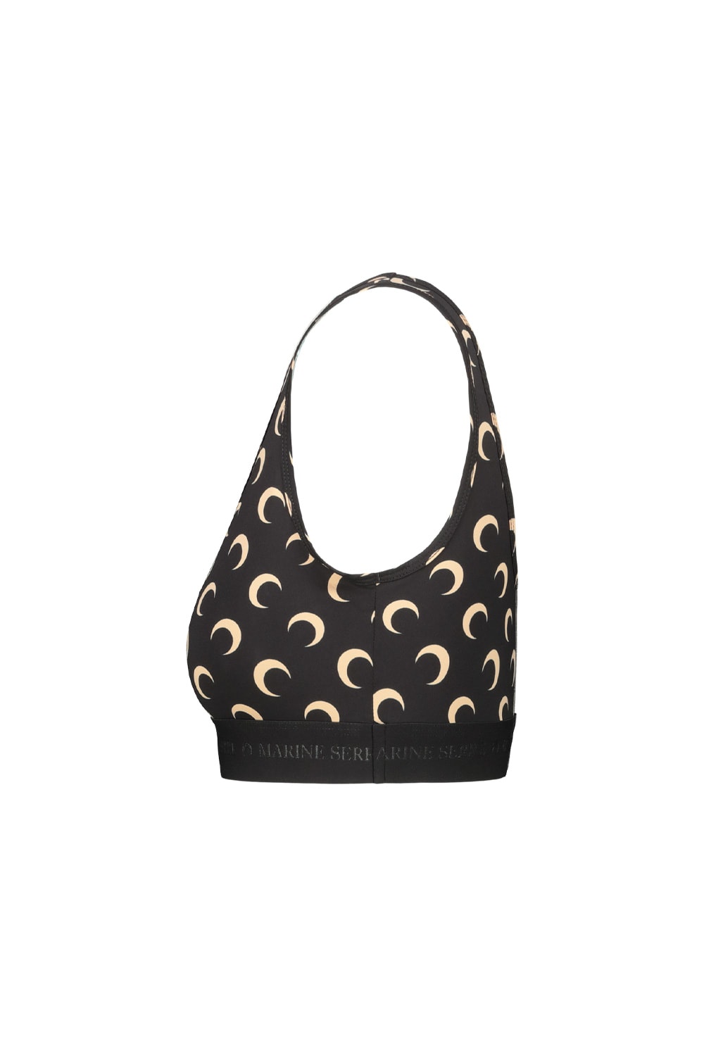 Marine Serre Moon Printed Jersey Sport Bra In Green