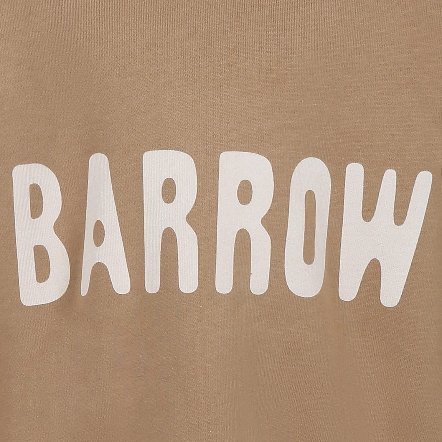 Barrow Beige Sweatshirt For Kids With Smiley In Tannin