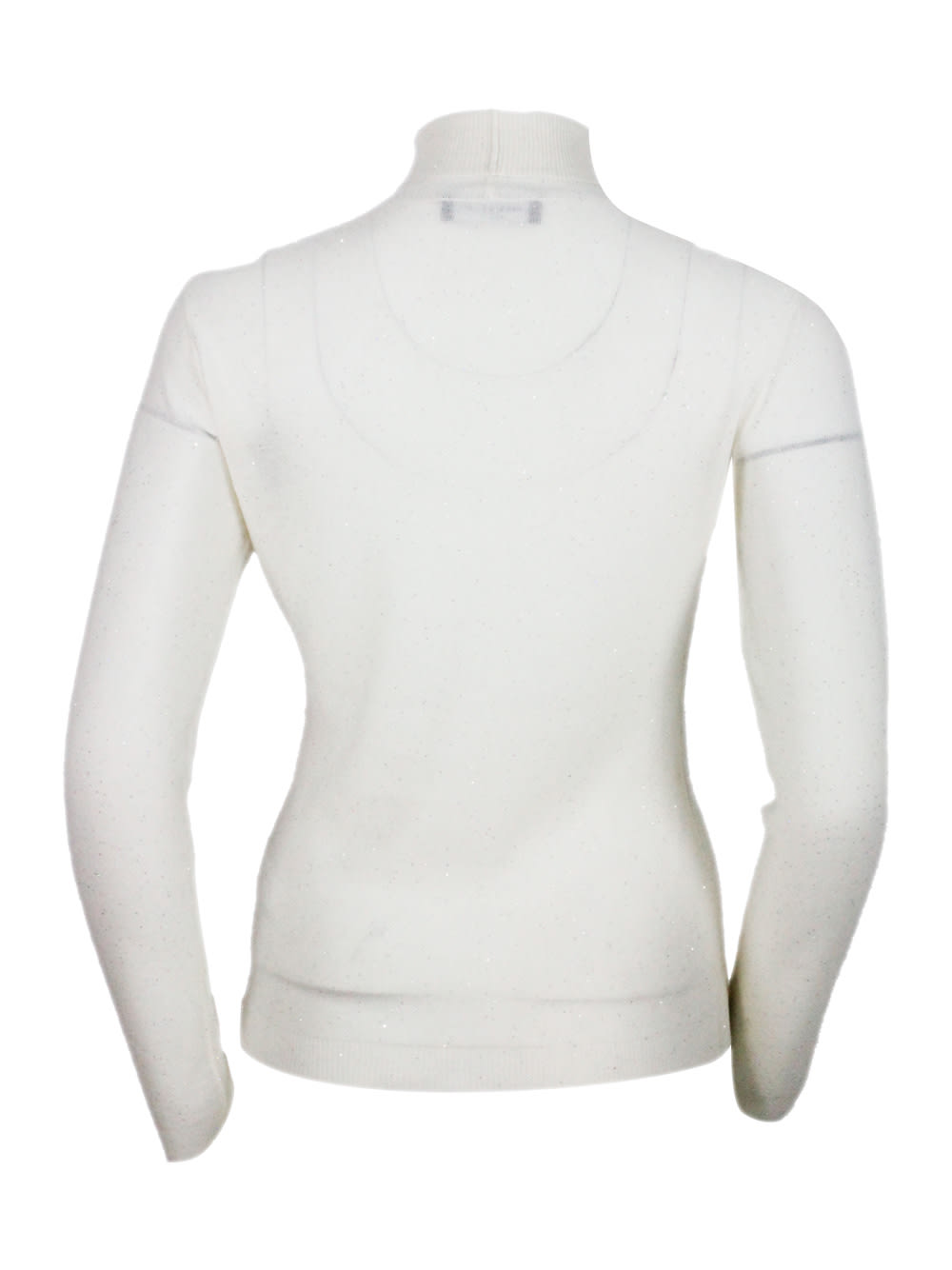Fabiana Filippi Sequinned-turtleneck Sweater In White