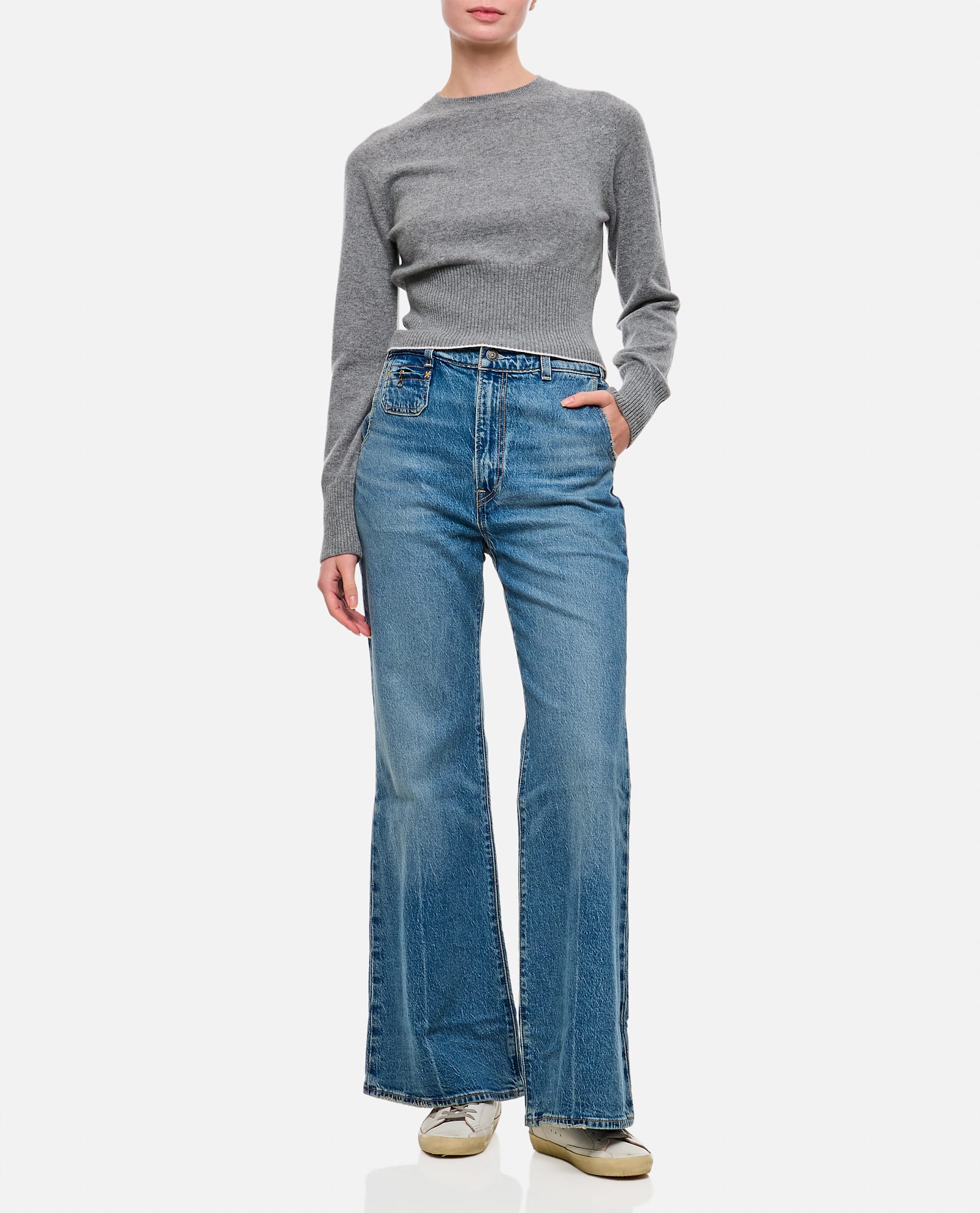 Levi's Blue 70s High Flare Jeans In Blue