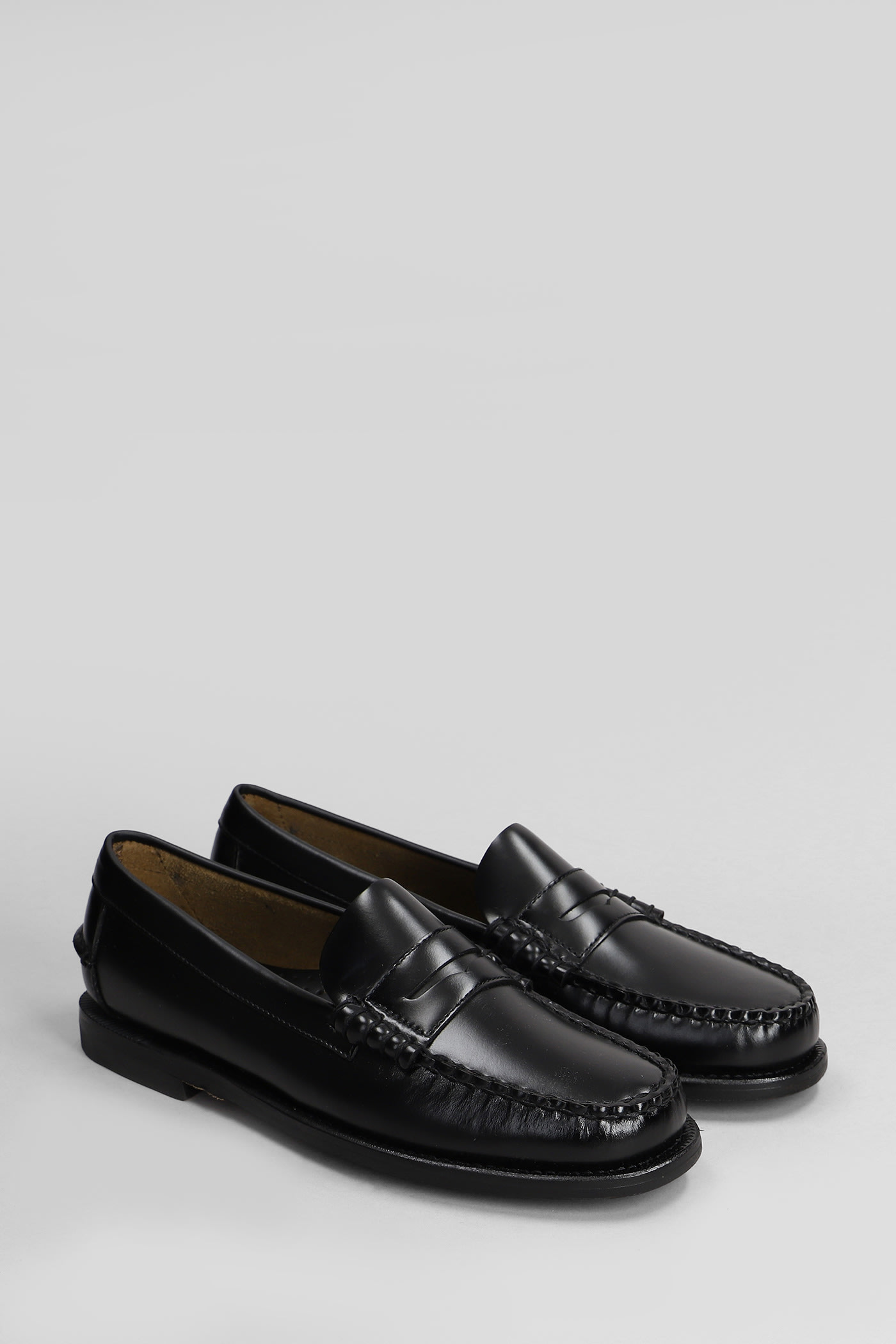 Shop Sebago Classic Dan Loafers In Black Leather