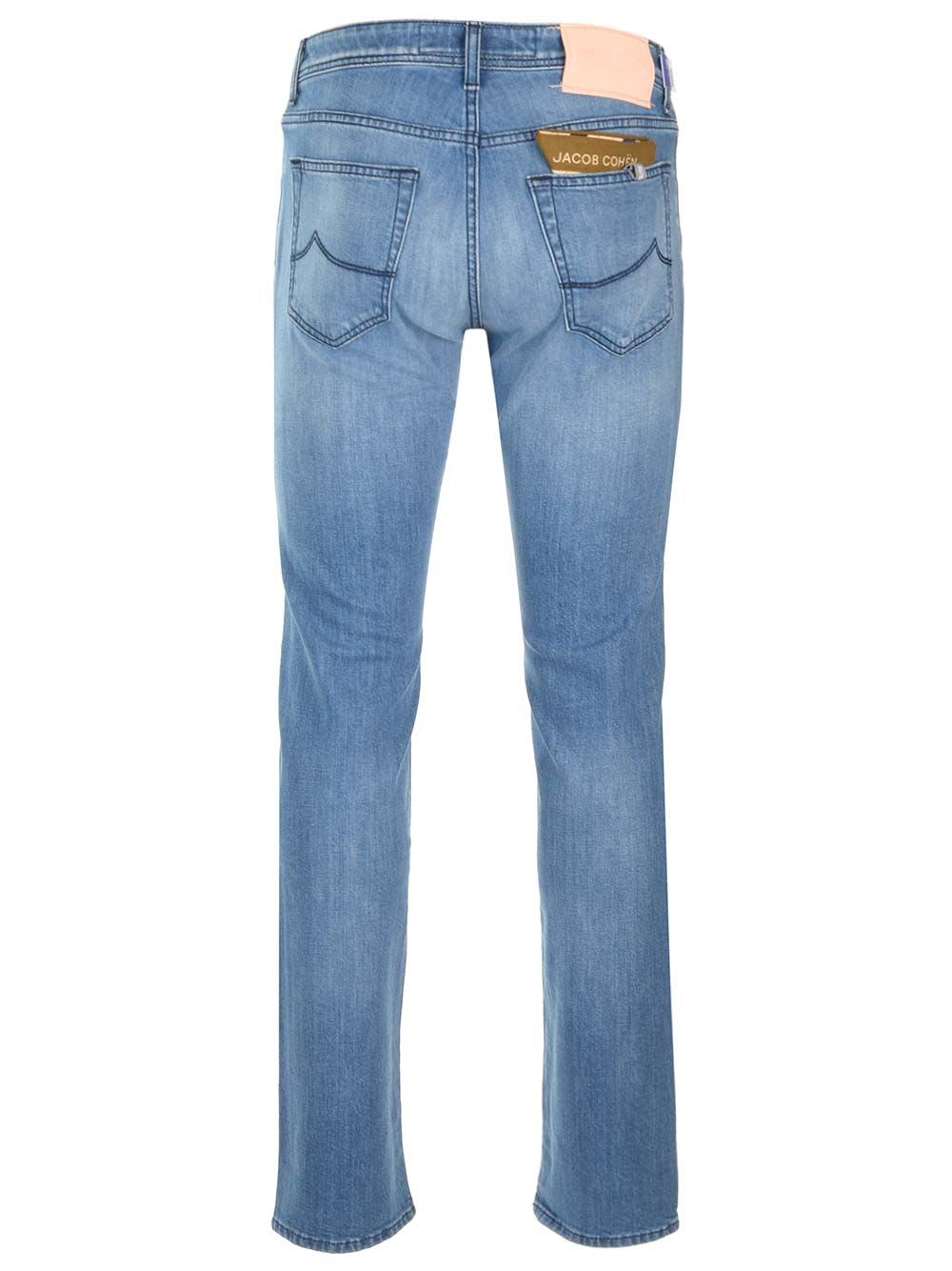 Shop Jacob Cohen Nick Slim Fit Jeans In Light Blue