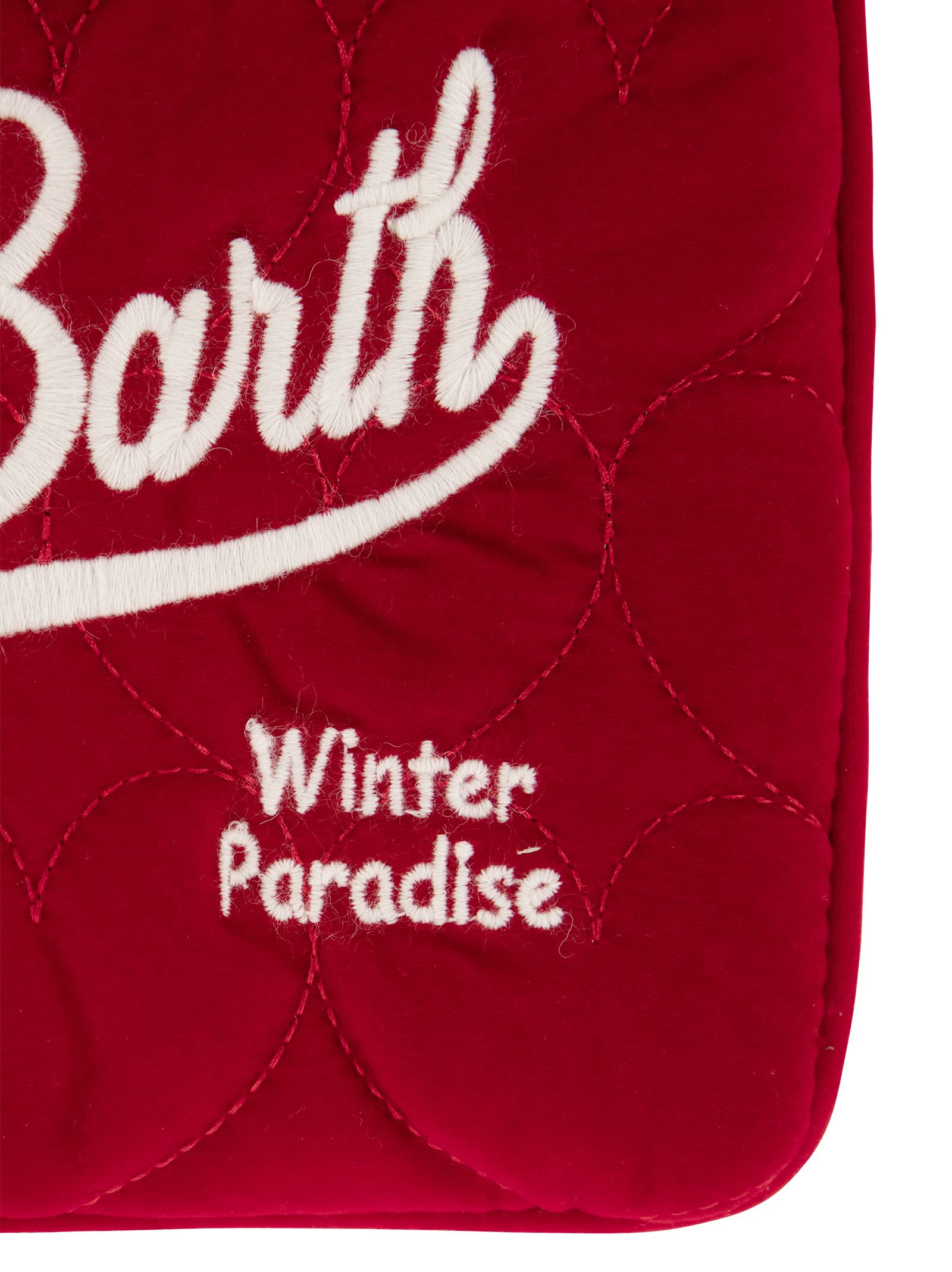 Shop Mc2 Saint Barth Pochette Bag With Shoulder Strap In Red