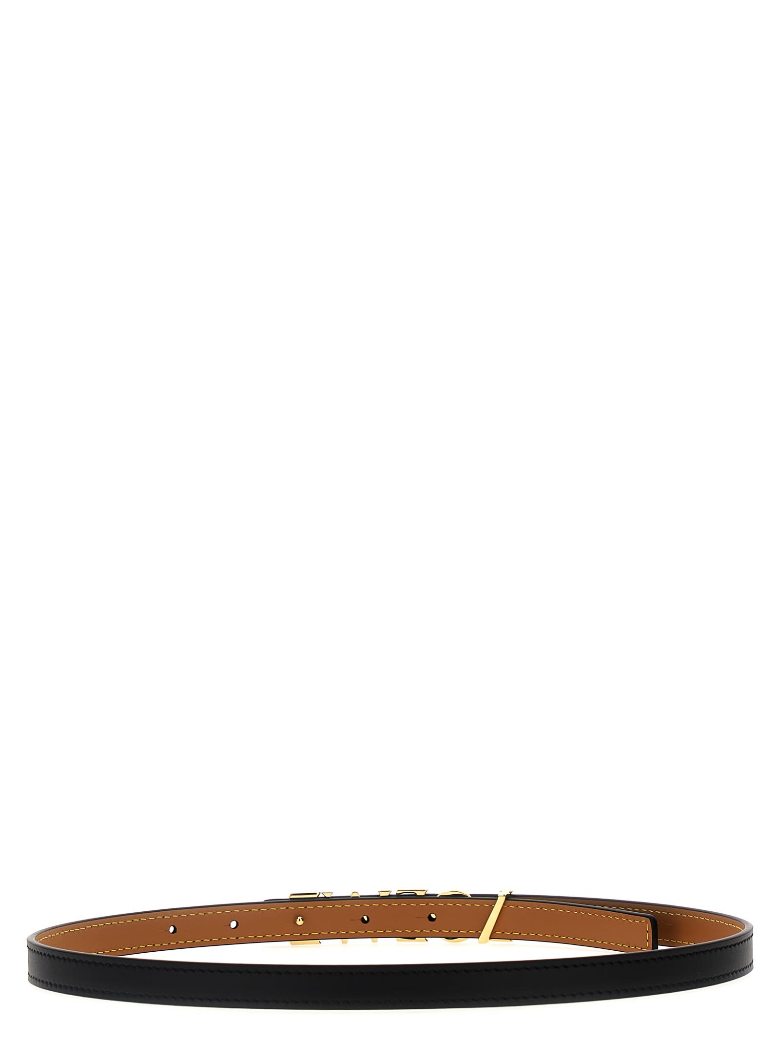 Loewe Lettering Logo Belt In Black