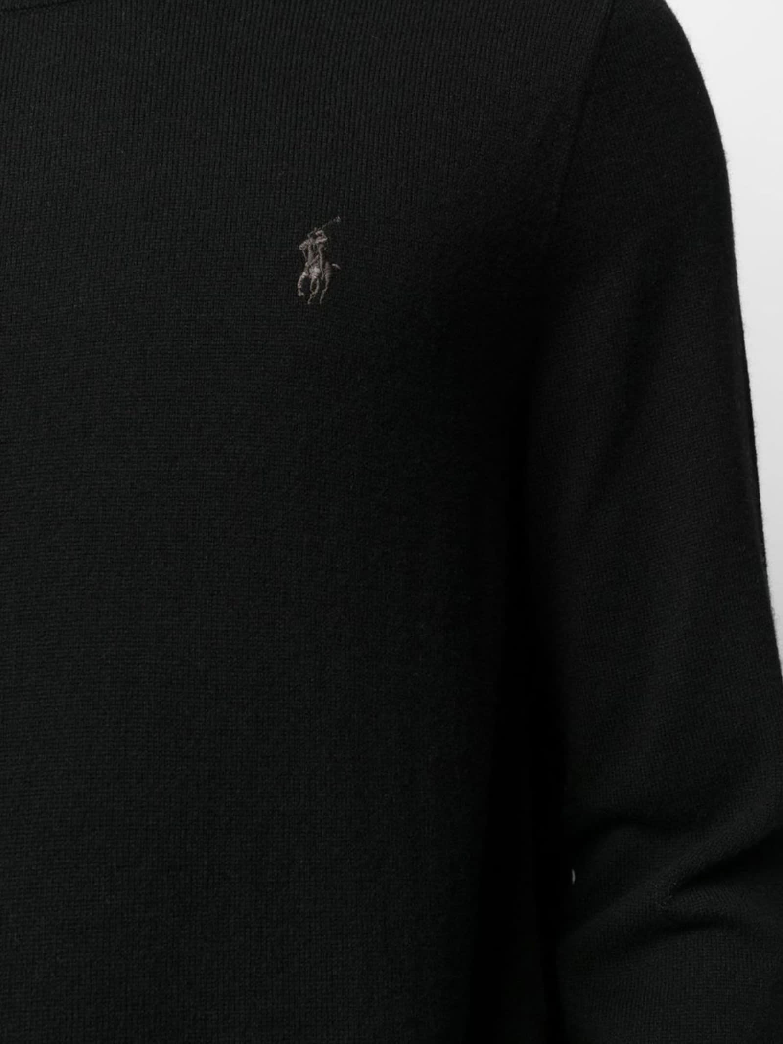 Shop Ralph Lauren Black Wool Sweater