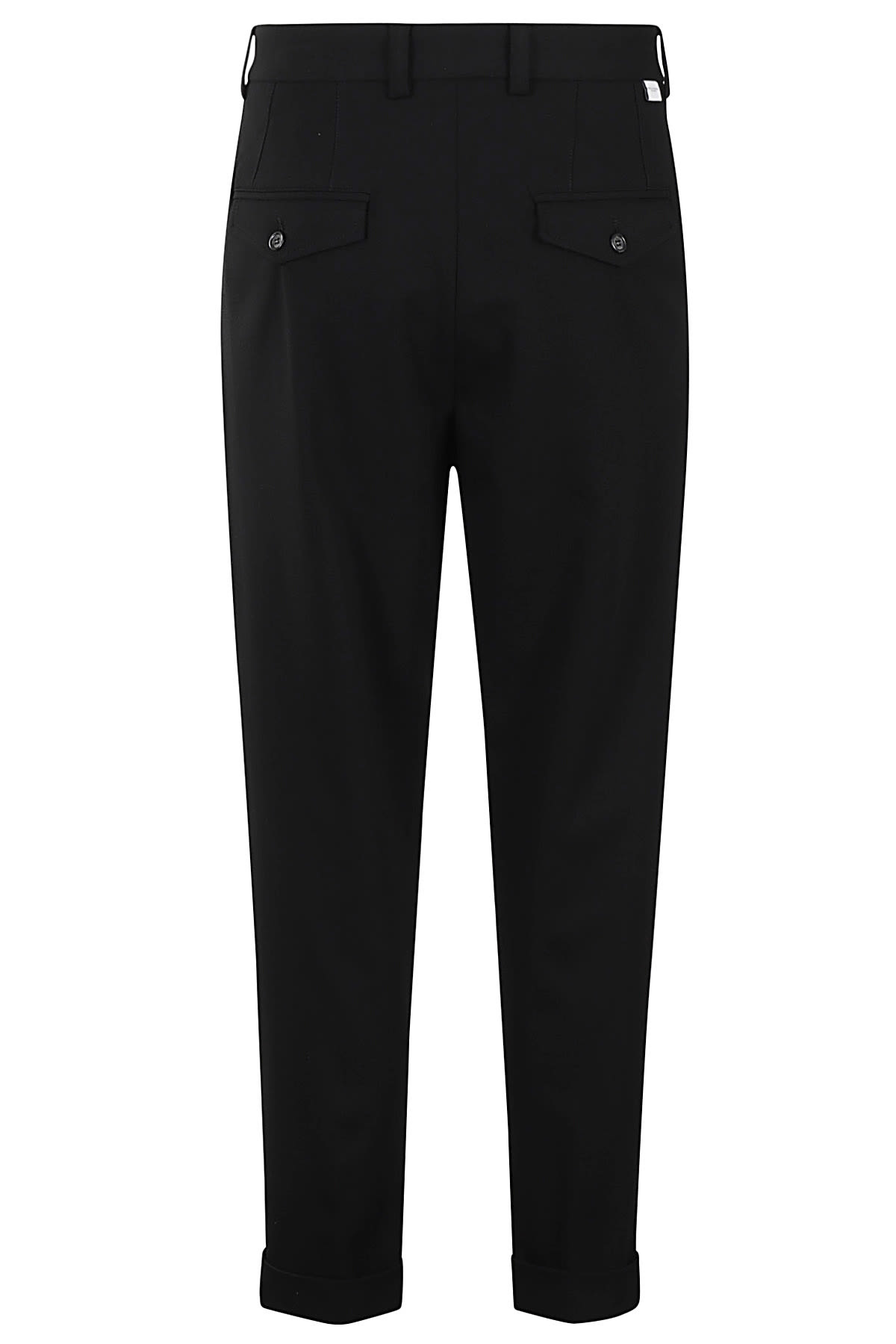 Shop Paolo Pecora Pantalone 1 Pinces Jersey In Nero