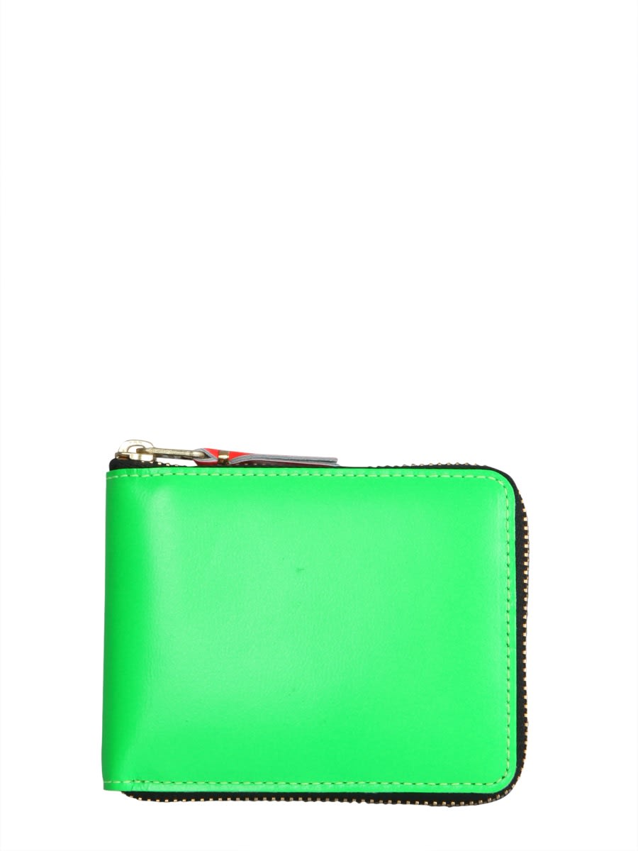 Shop Comme Des Garçons Zipped Wallet In Green