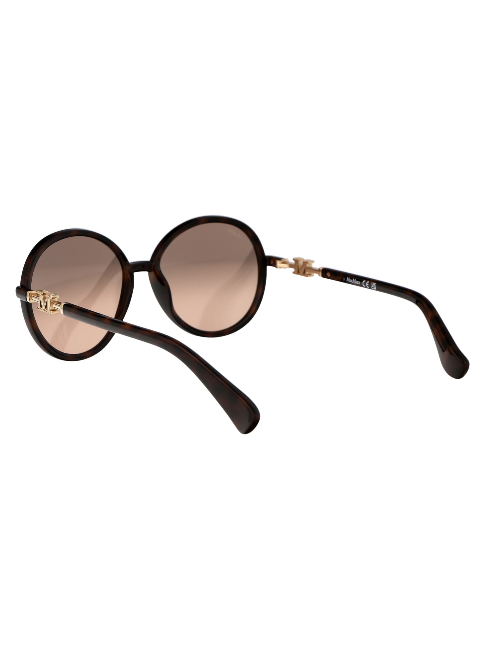 Shop Max Mara Emme15 Sunglasses In 52g Avana Scura/marrone Specchiato