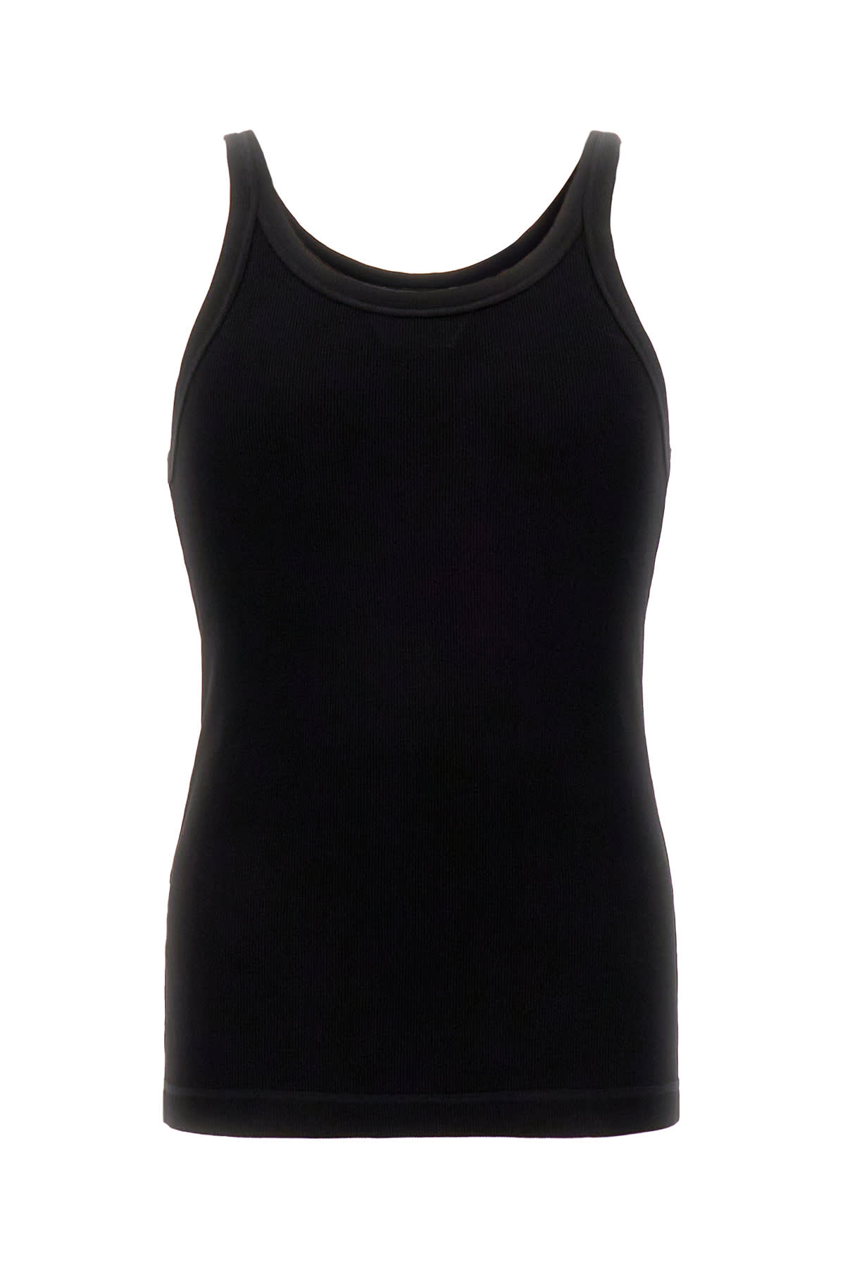 Shop Dolce & Gabbana Black Cotton Tank Top In N0000