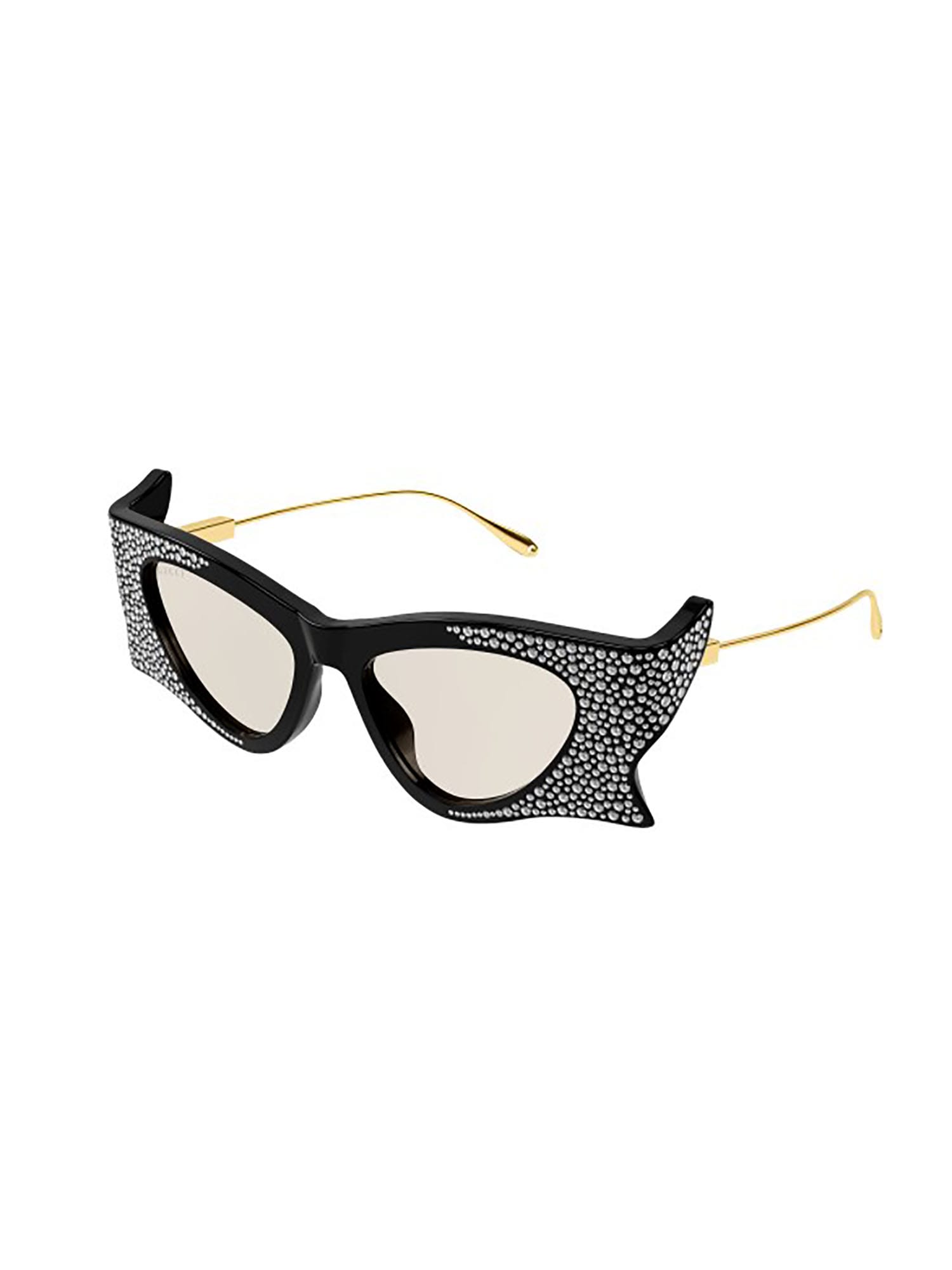 Shop Gucci Gg1328s Sunglasses In Black Gold Yellow