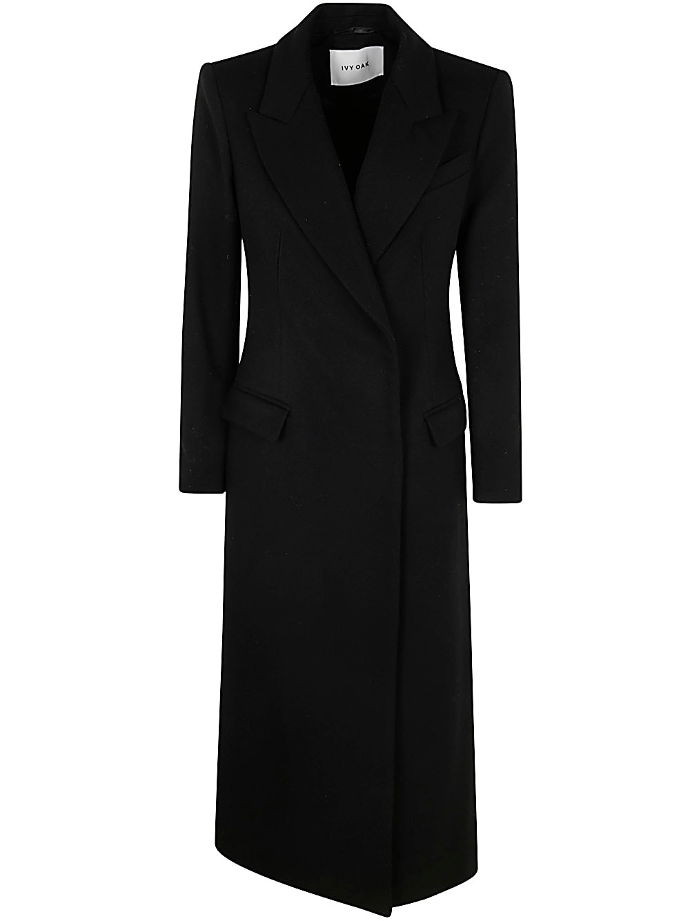 Shop Ivy & Oak Cynthia Fitted Coat In Black