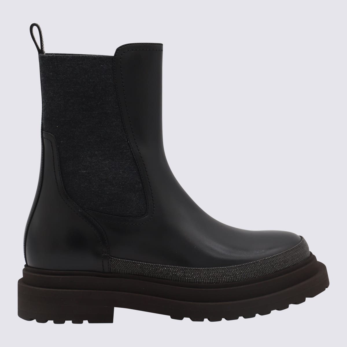 Shop Brunello Cucinelli Black Leather Boots