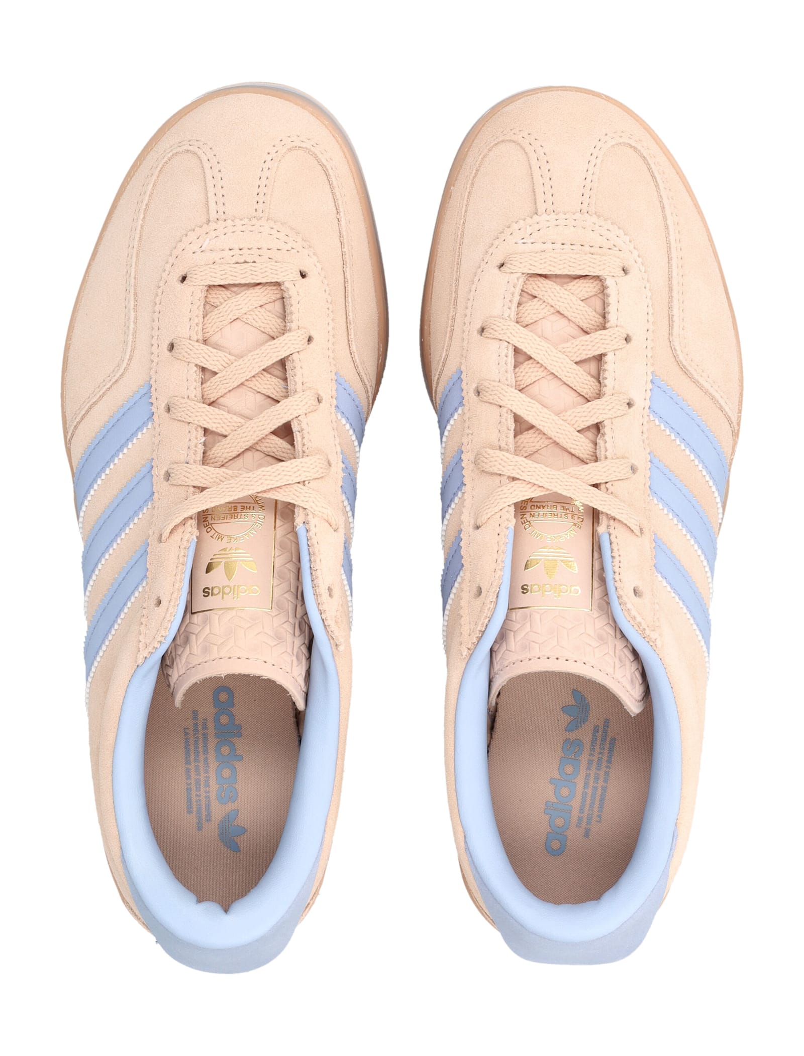 Adidas Originals Adidas Gazelle Stack Women S Platform Sneakers In Beige Suede And Violet Leather In Pink